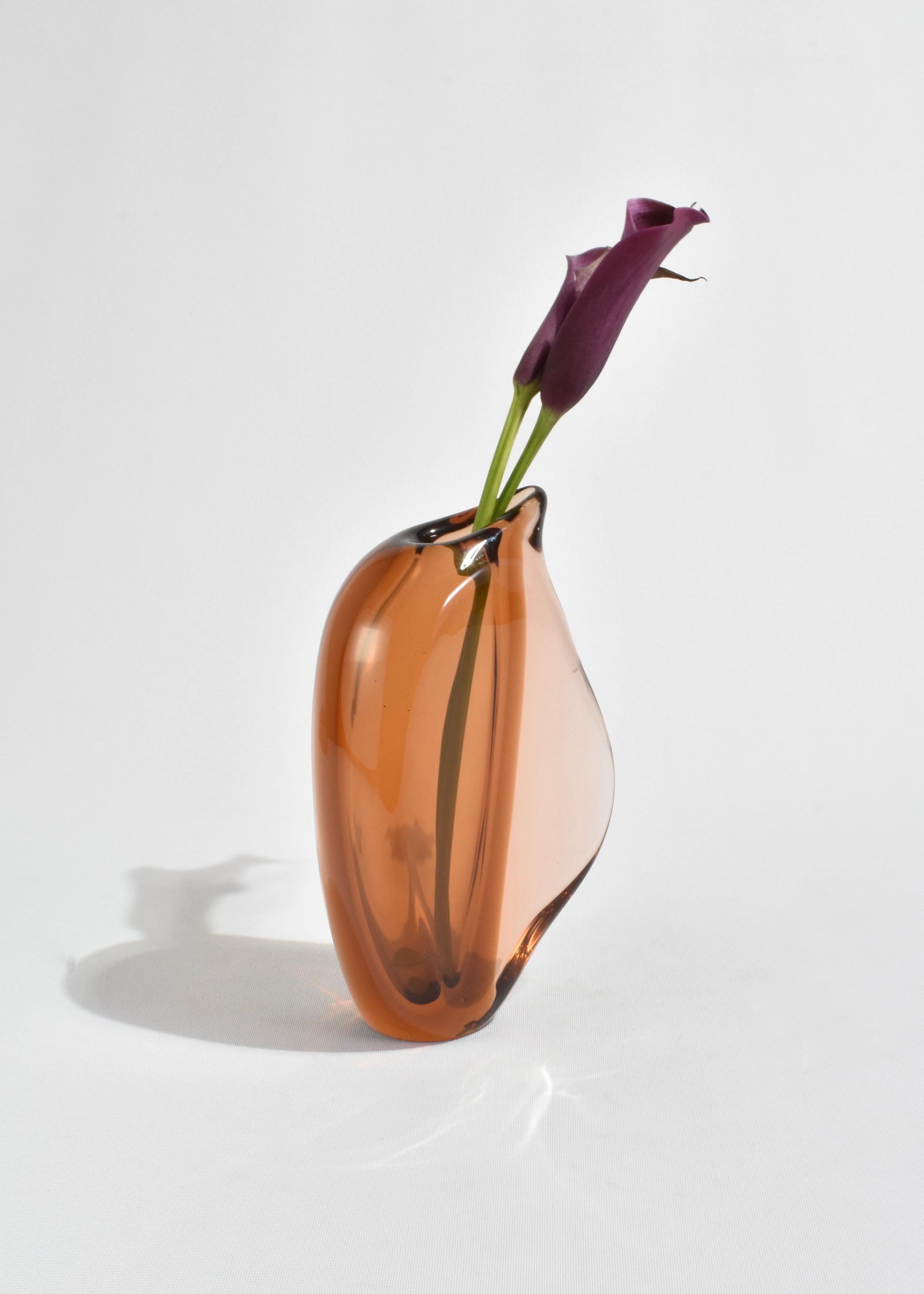 20th Century Amber Glass Vase For Sale
