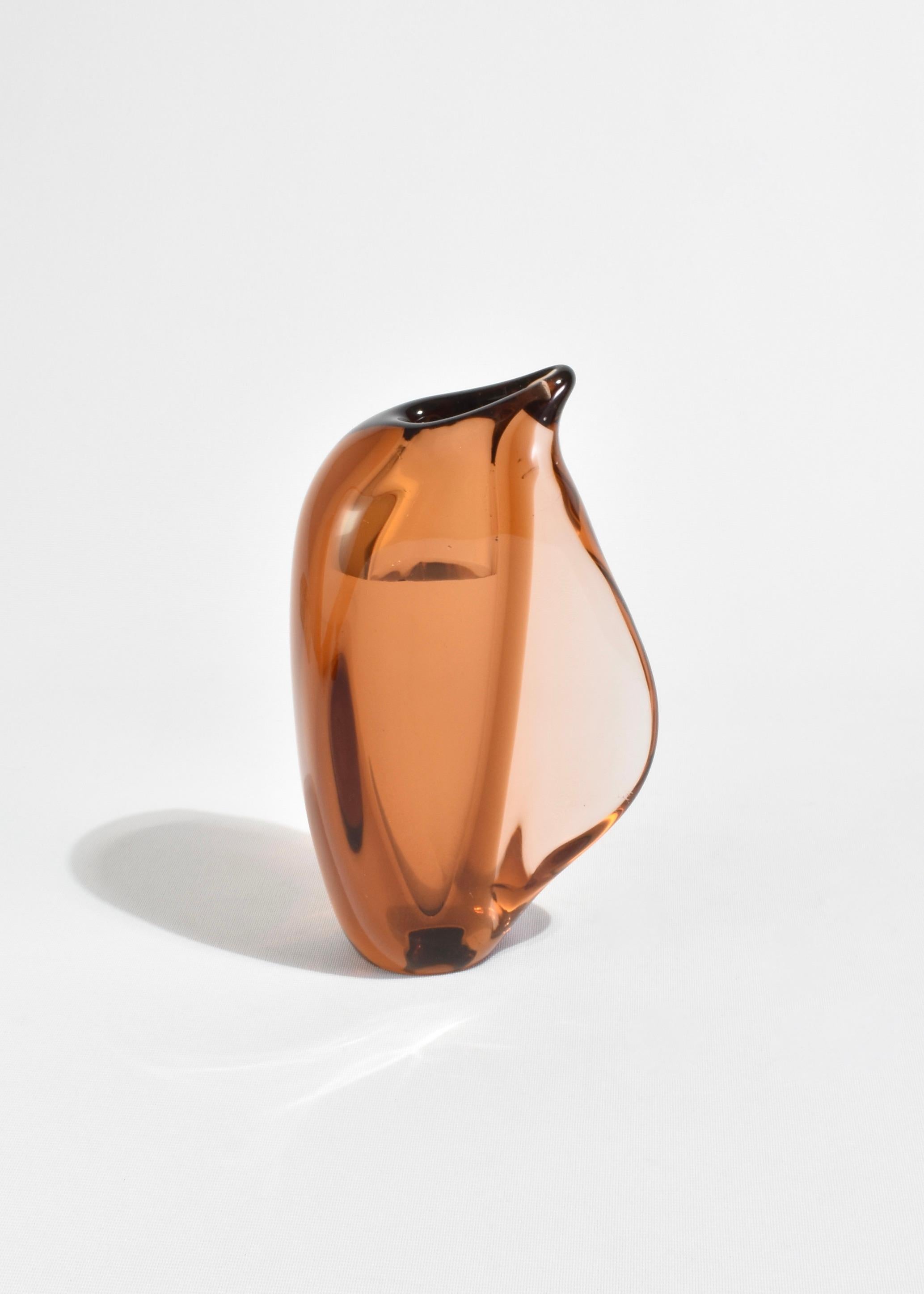 Amber Glass Vase For Sale 1