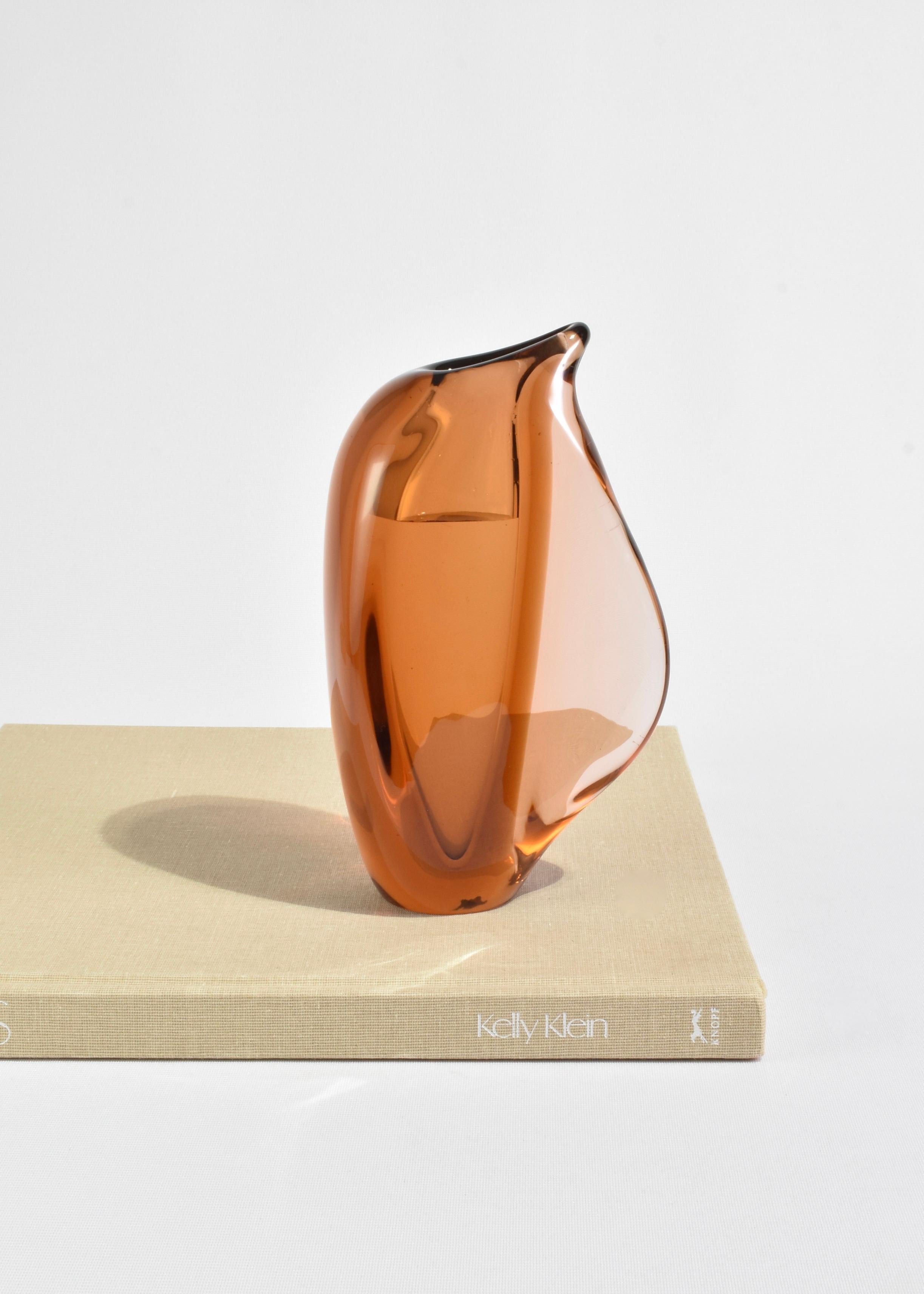Amber Glass Vase For Sale 2