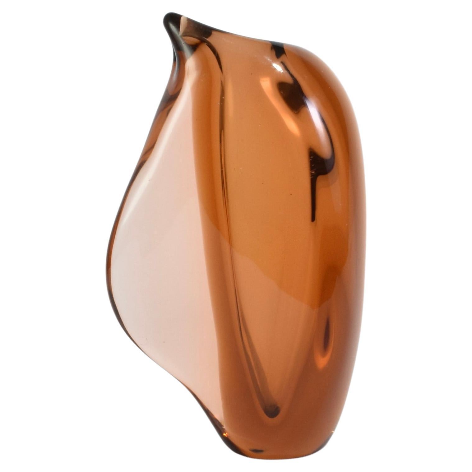 Amber Glass Vase For Sale