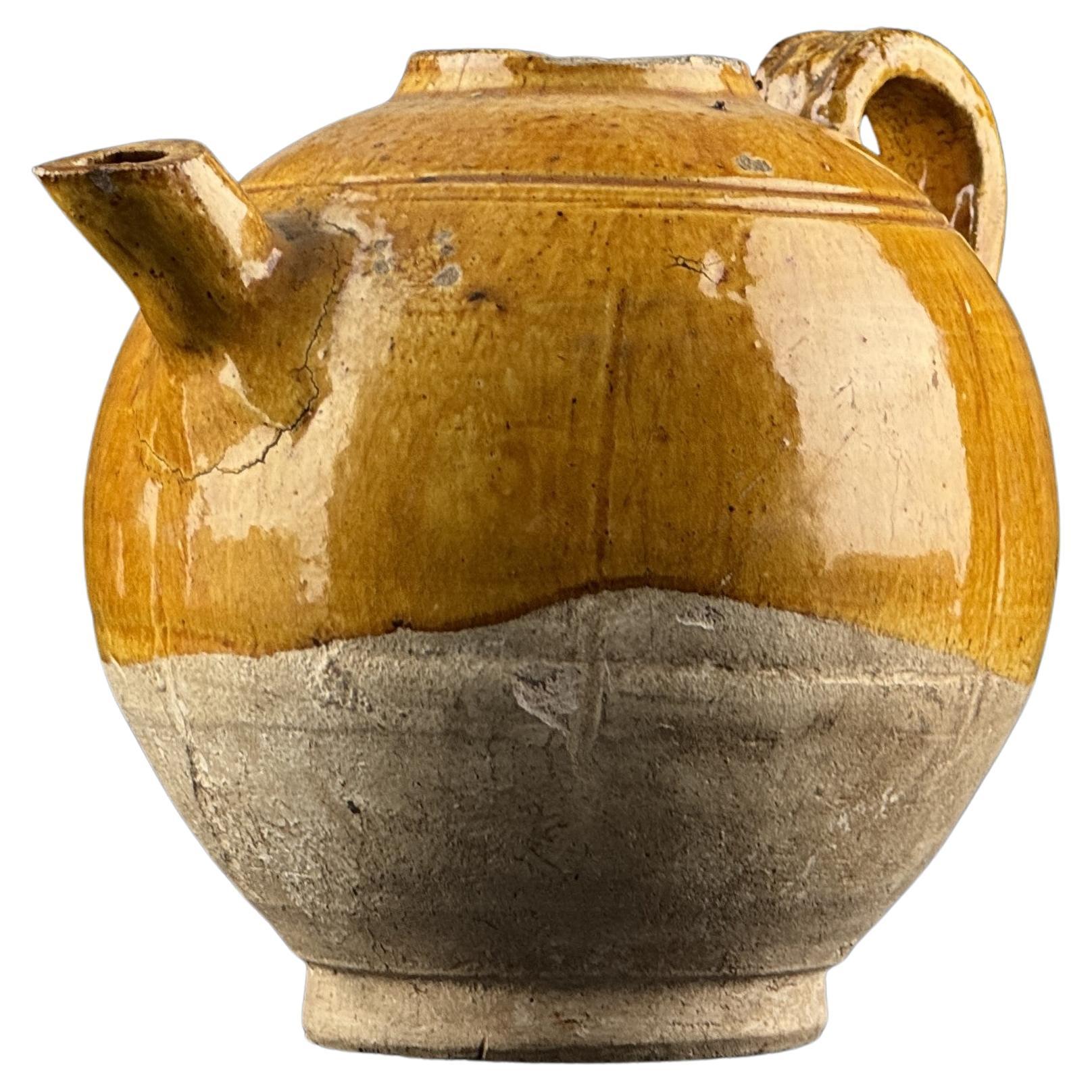 Amber-Glazed Pottery Ewer, Tang-Liao Dynasty (7-12th Century)