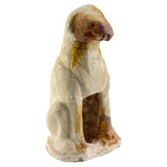 Amber-Glazed Pottery Figure of Dog