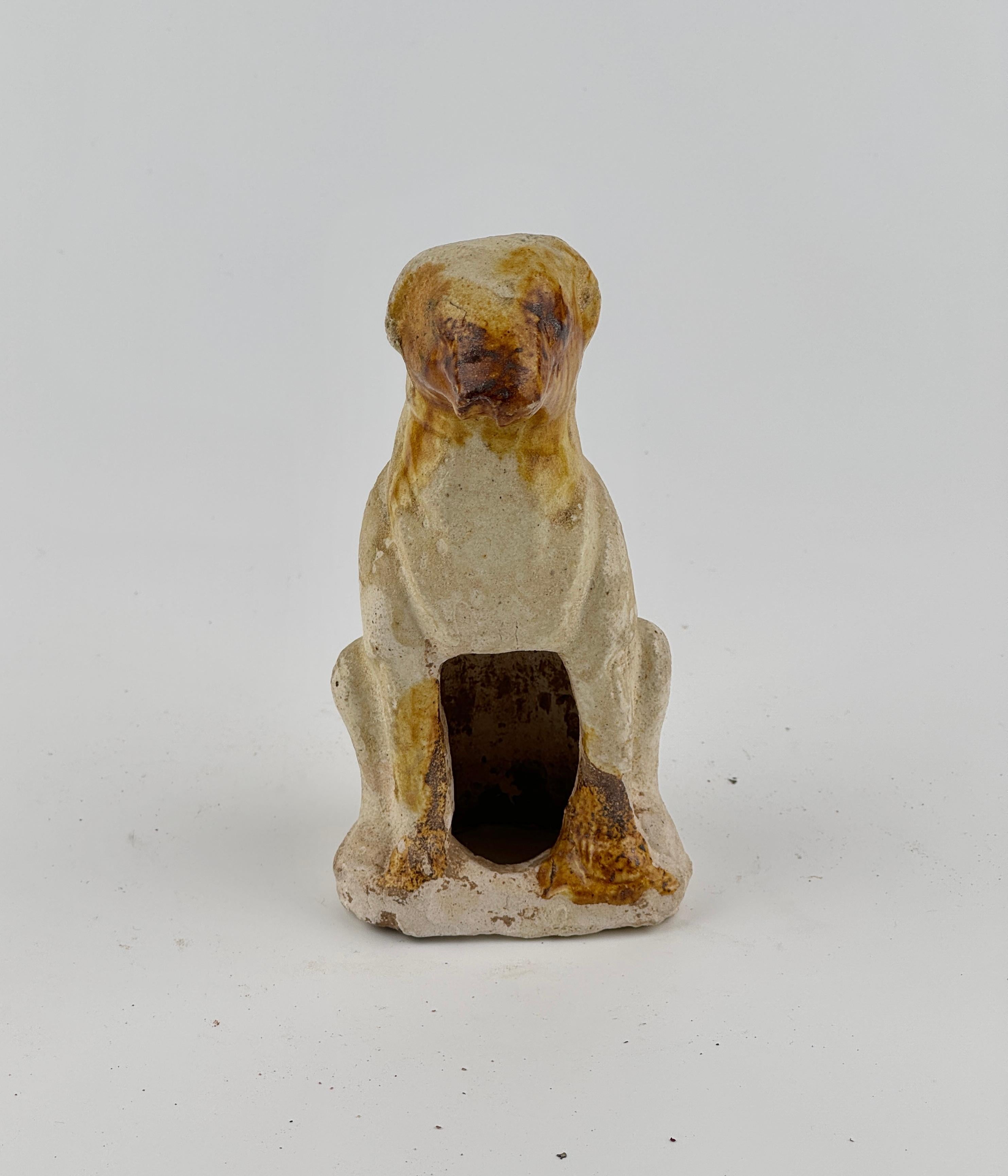 Amber-Glazed Pottery Figure of Dog, Tang-Liao Dynasty (7-12th Century) For Sale 2