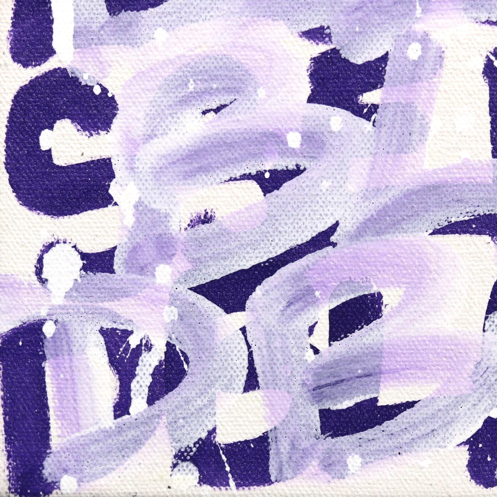 Blessed Pop - Purple Abstract Painting by Amber Goldhammer