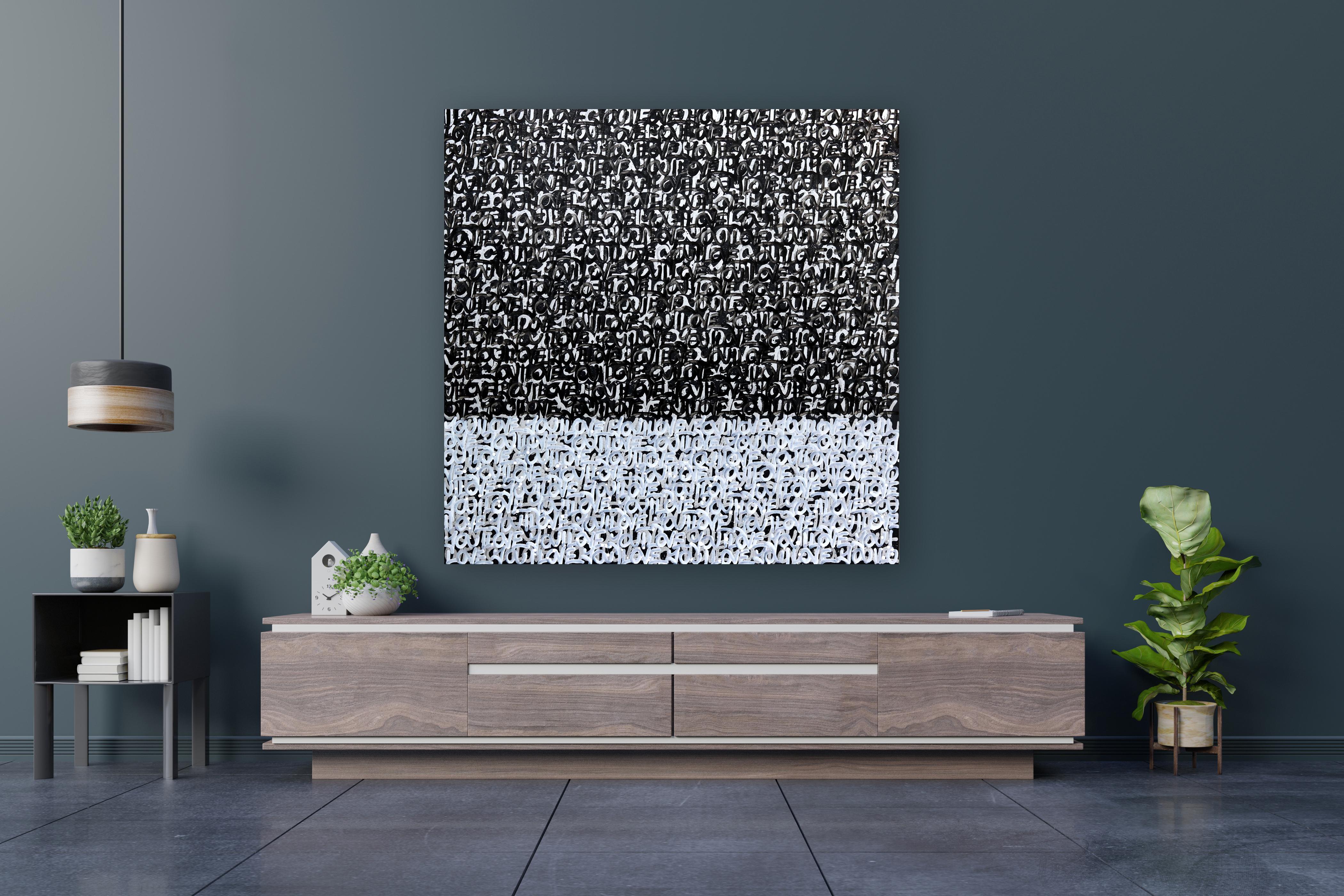Depth Perception - Large Original Graffiti Layered Artwork - Painting by Amber Goldhammer