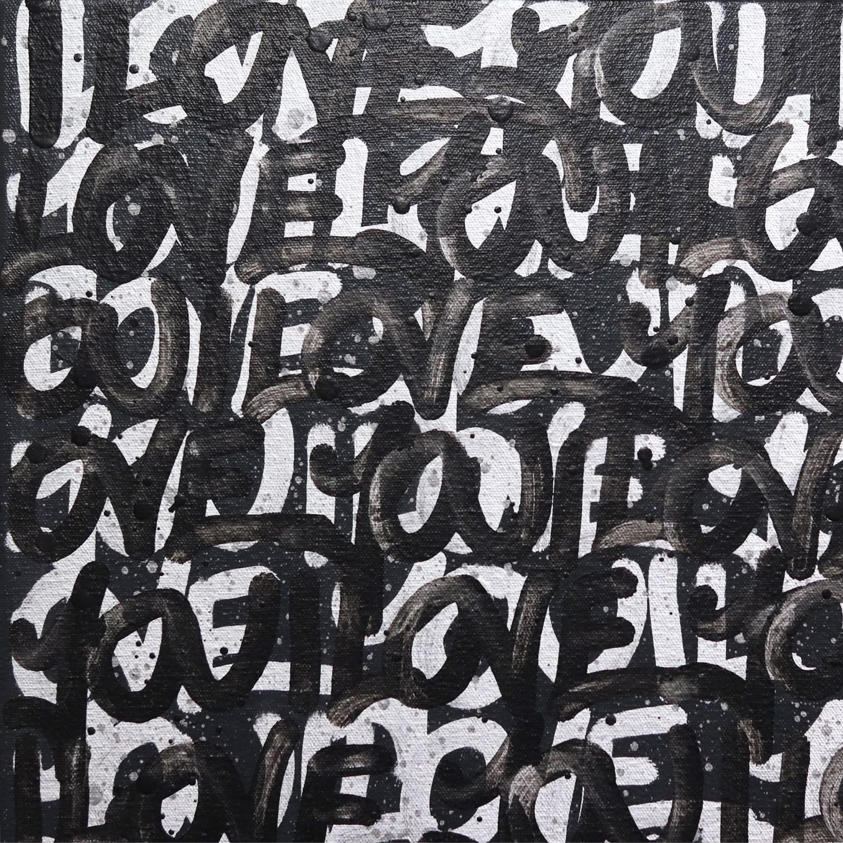 Depth Perception - Large Original Graffiti Layered Artwork - Street Art Painting by Amber Goldhammer