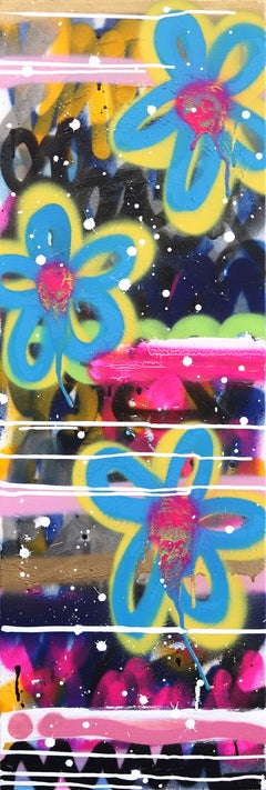Evening Bloomers - Original Colorful Urban Love Pop Street Art Graffiti Painting