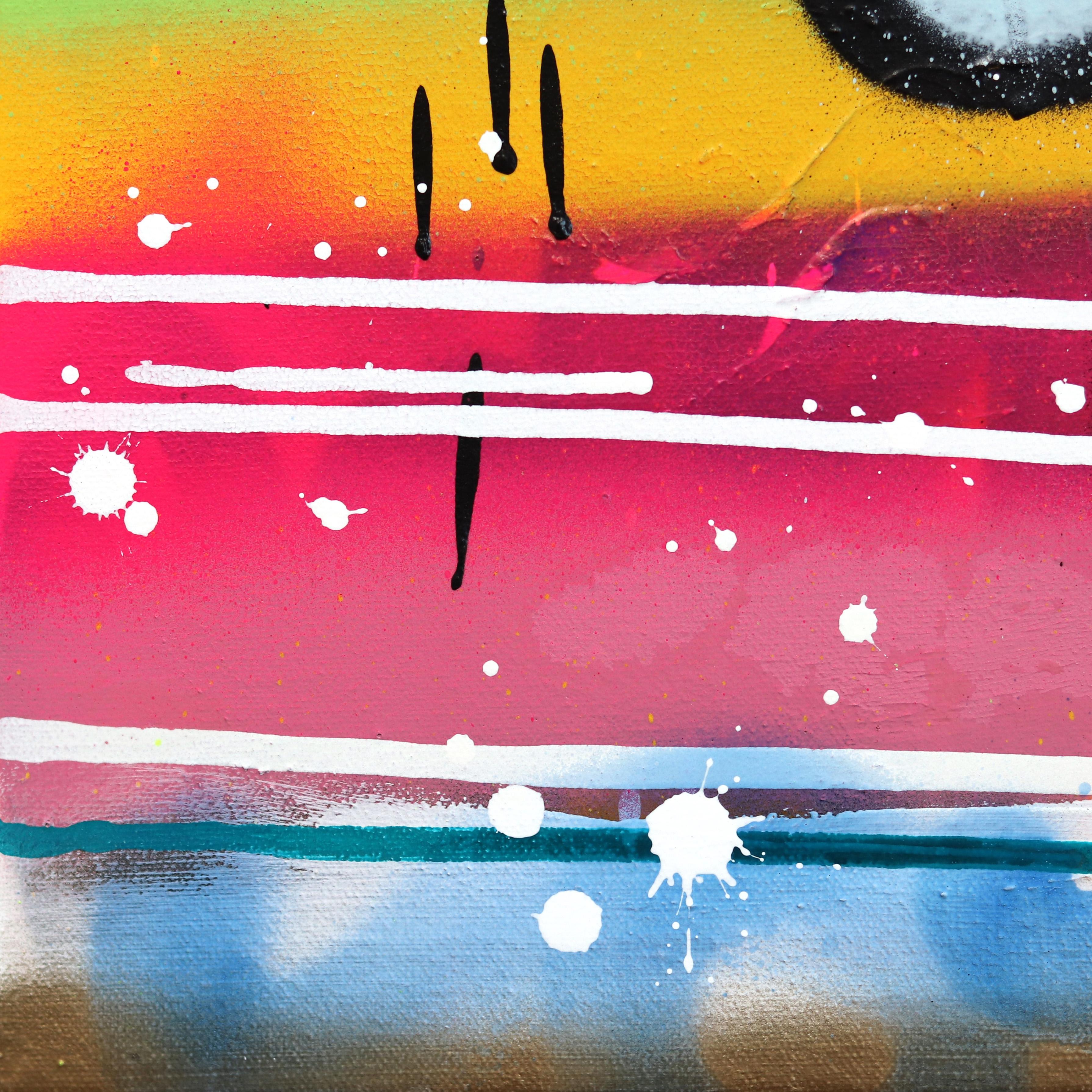 Favorite Sunrise Walk – Original farbenfroher Urban Love Pop Street Art im Angebot 3
