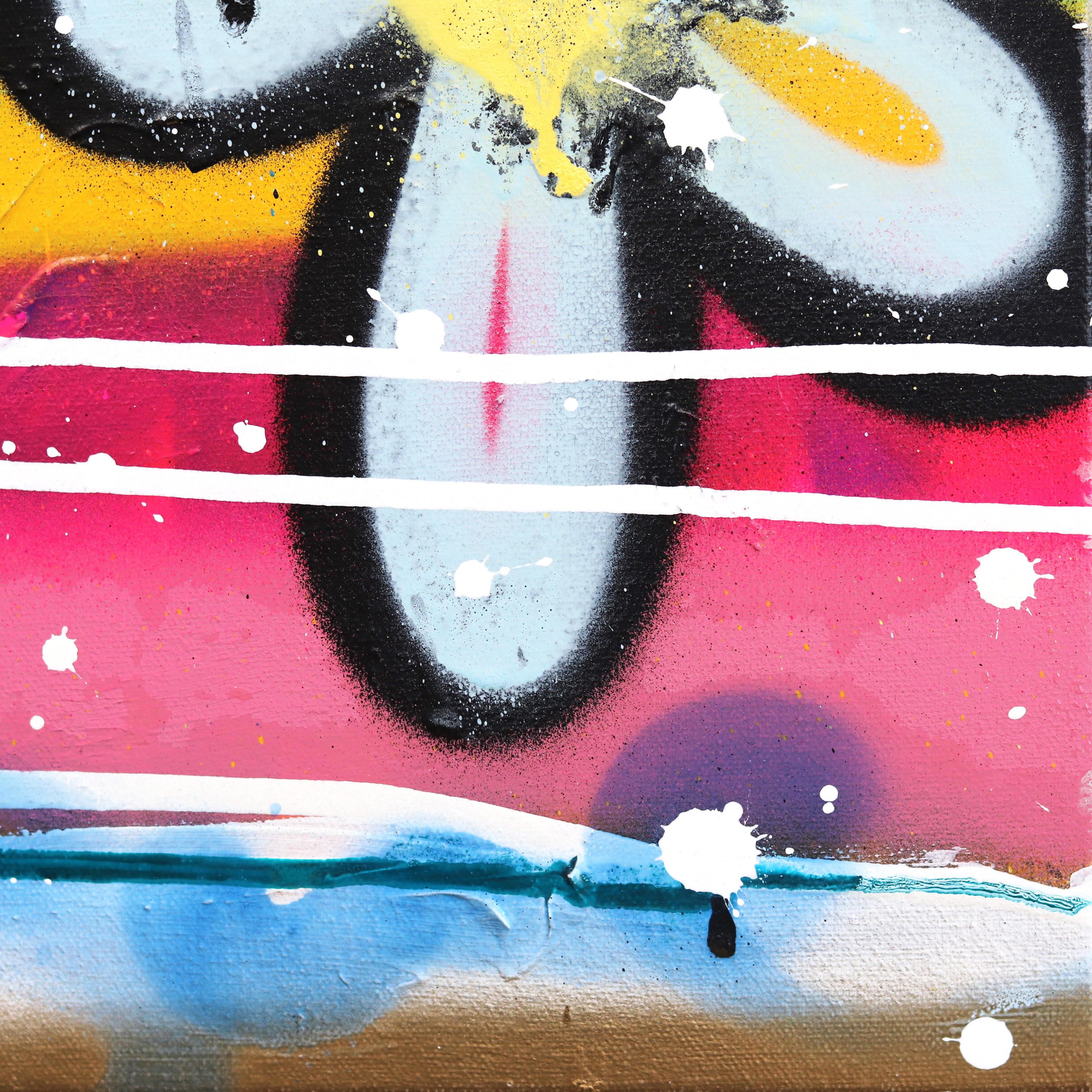 Favorite Sunrise Walk – Original farbenfroher Urban Love Pop Street Art im Angebot 4
