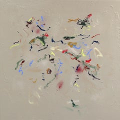 Fiddlestick - Abstract Minimal Color Textured Mixed Media Artwork on Canvas