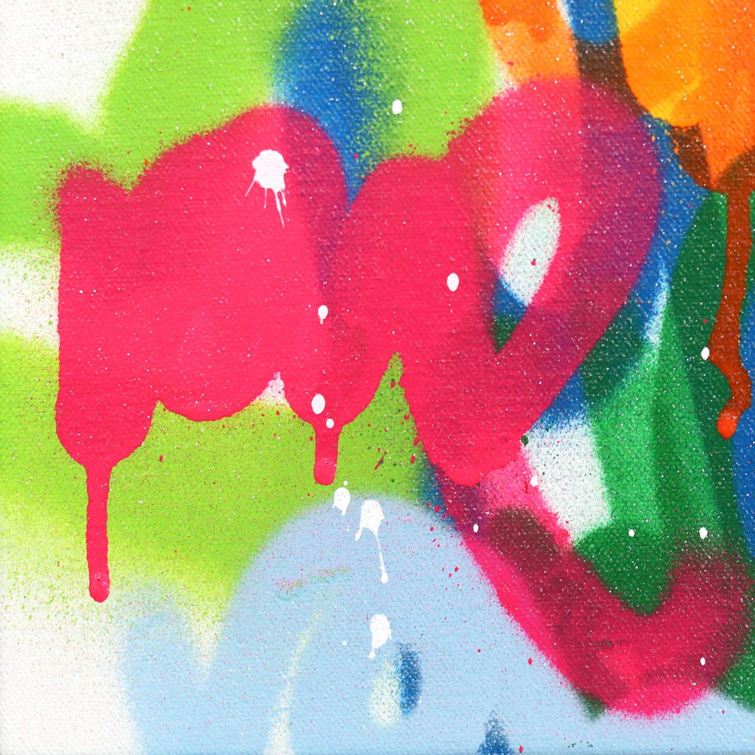 Glitter Girl - Graffiti colorati e giocosi che dipingono lettere in grassetto, arte originale e divertente in vendita 2