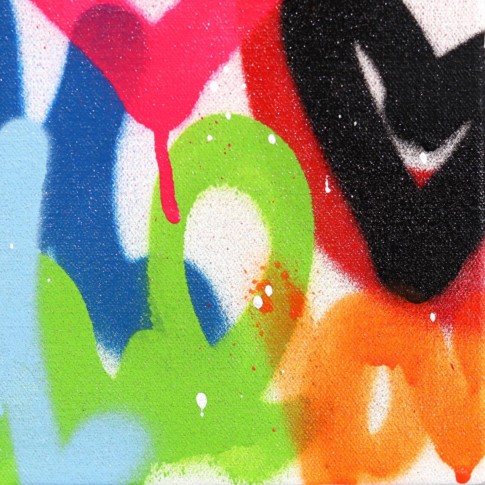 Glitter Girl - Graffiti colorati e giocosi che dipingono lettere in grassetto, arte originale e divertente in vendita 3