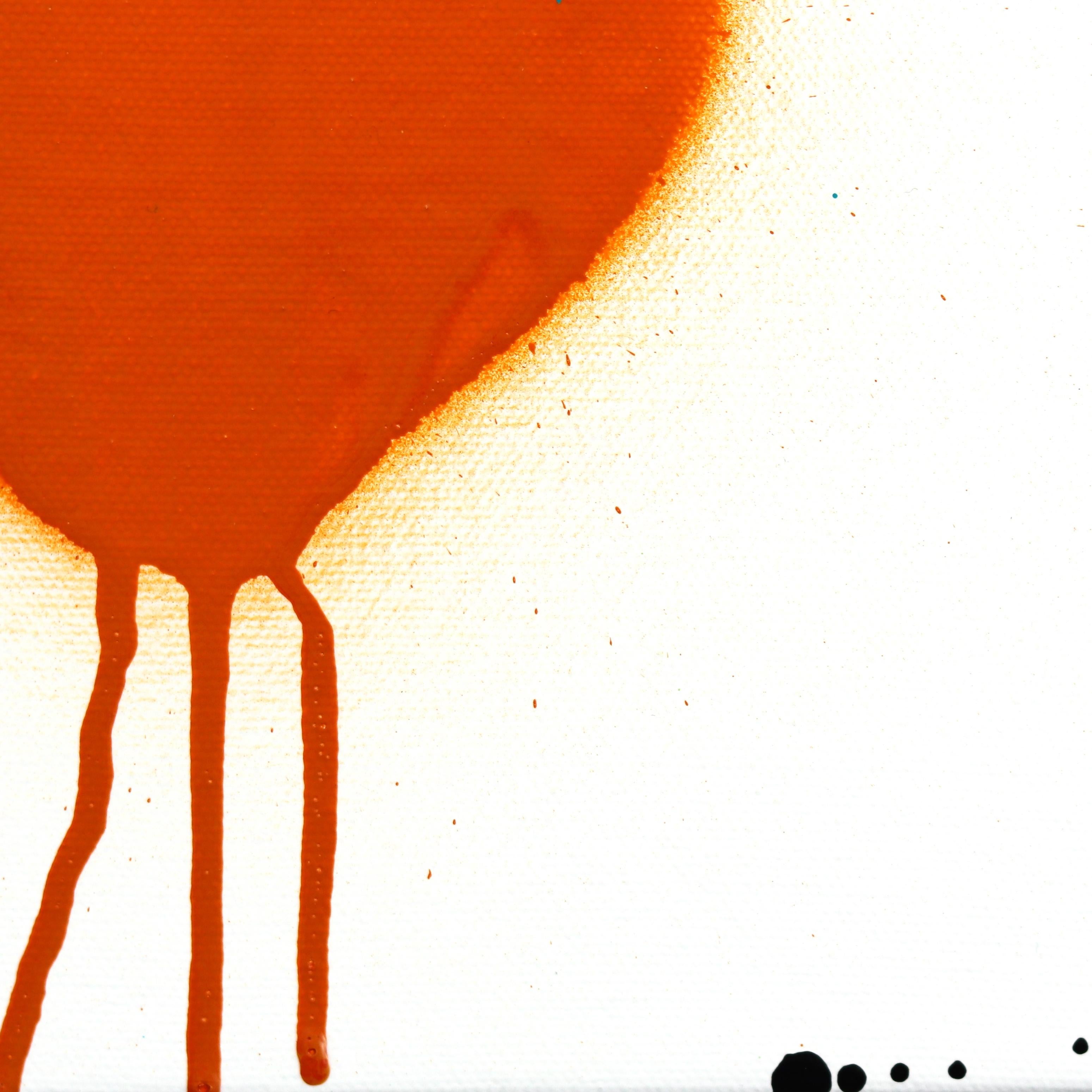 Golden Hearts - Minimalist Urban Street Art Graffiti Painting Playful Colorful For Sale 2