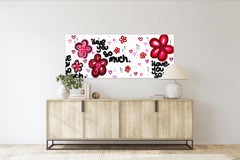 How I Feel About You - Peinture de graffitis sur toile - Fleur ludique