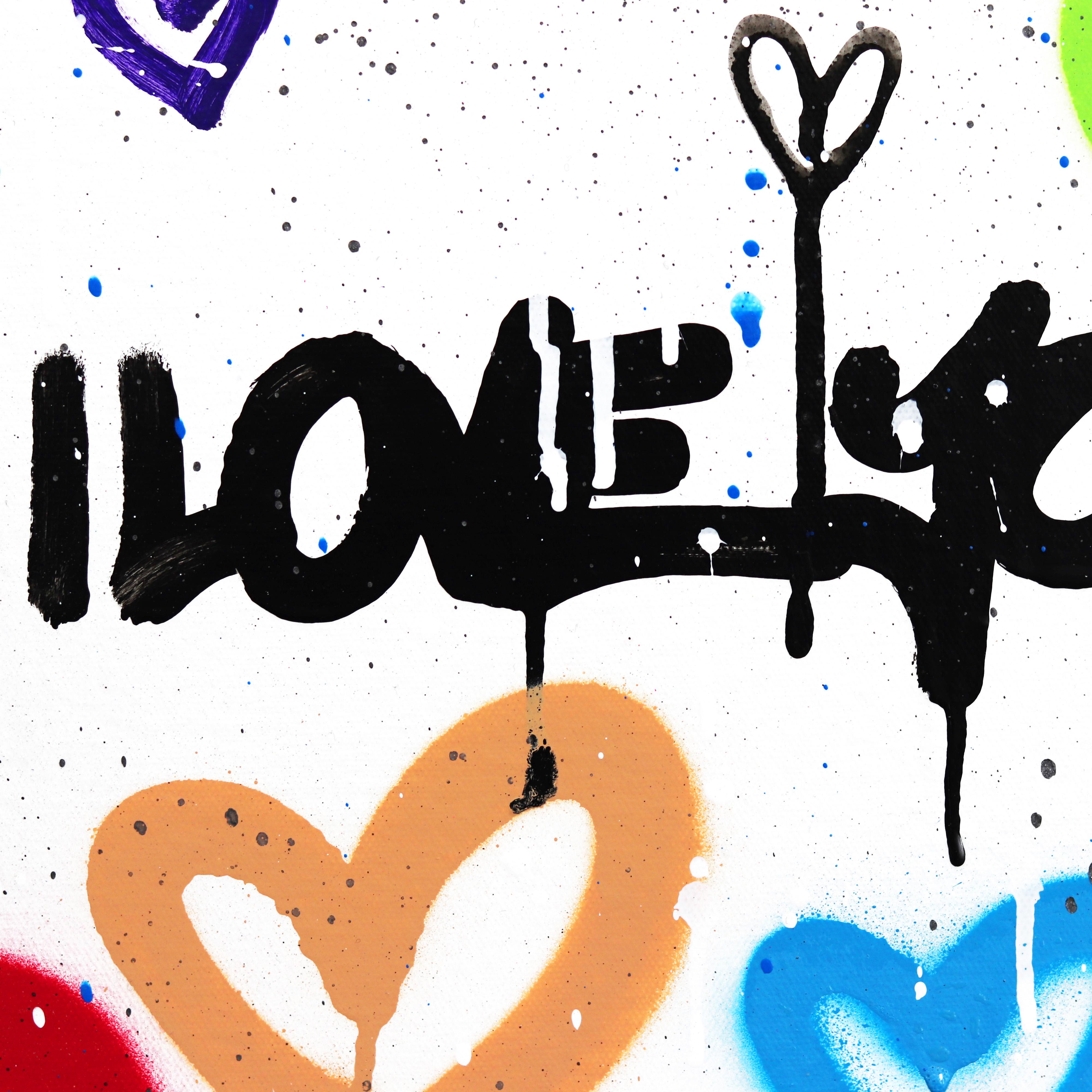 I'm Always In Your Heart - Large Vibrant Colorful Graffiti Painting Original Art For Sale 2