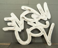 "I'm Always Sunshine" Abstract Mixed Media on Wood Painting with LED Lights