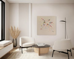 Kaleidoscope - Original Abstract Minimal Colorful Mixed Media Artwork on Canvas