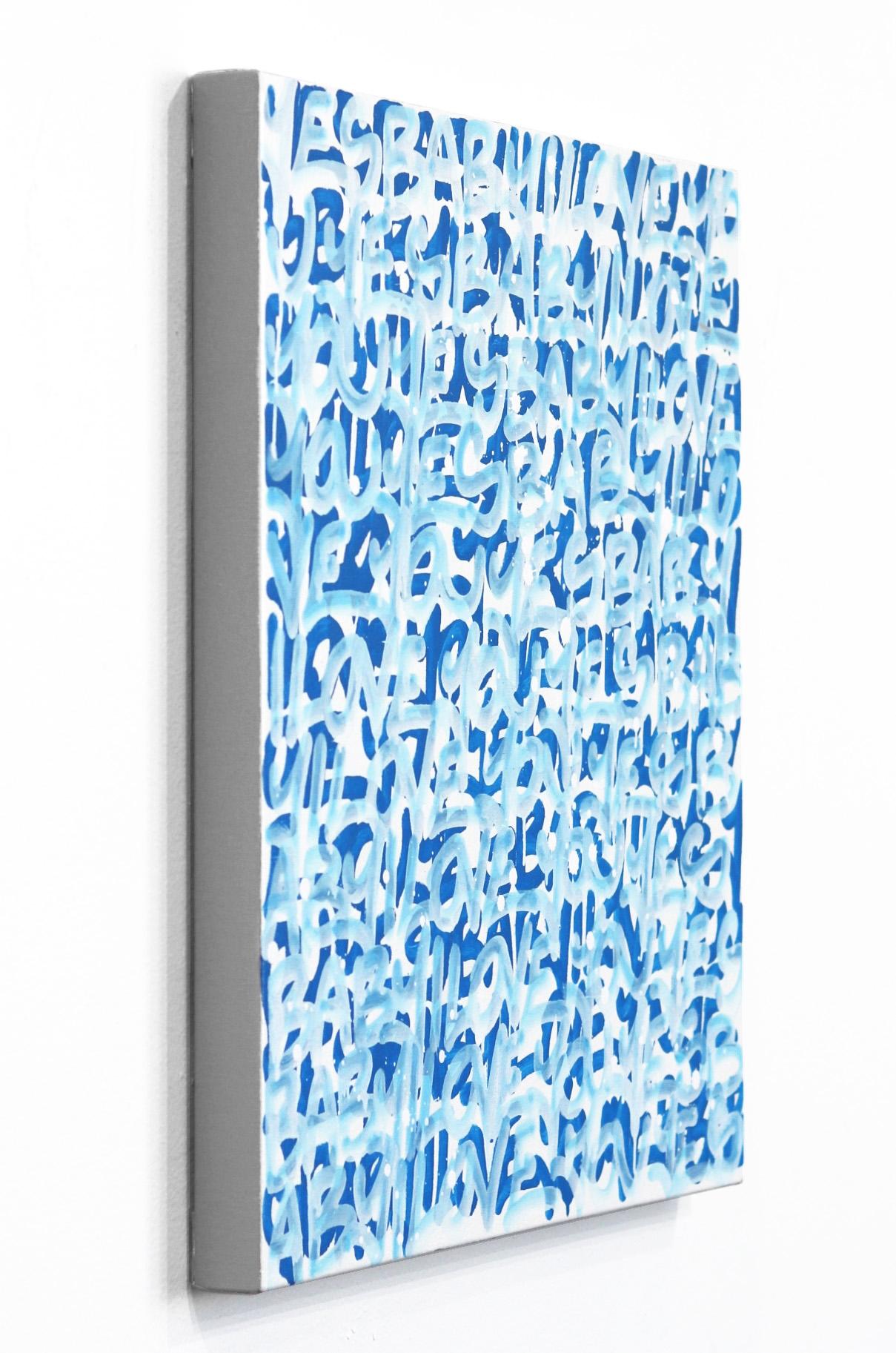 Life's Masterpiece - Blue Abstract Painting by Amber Goldhammer