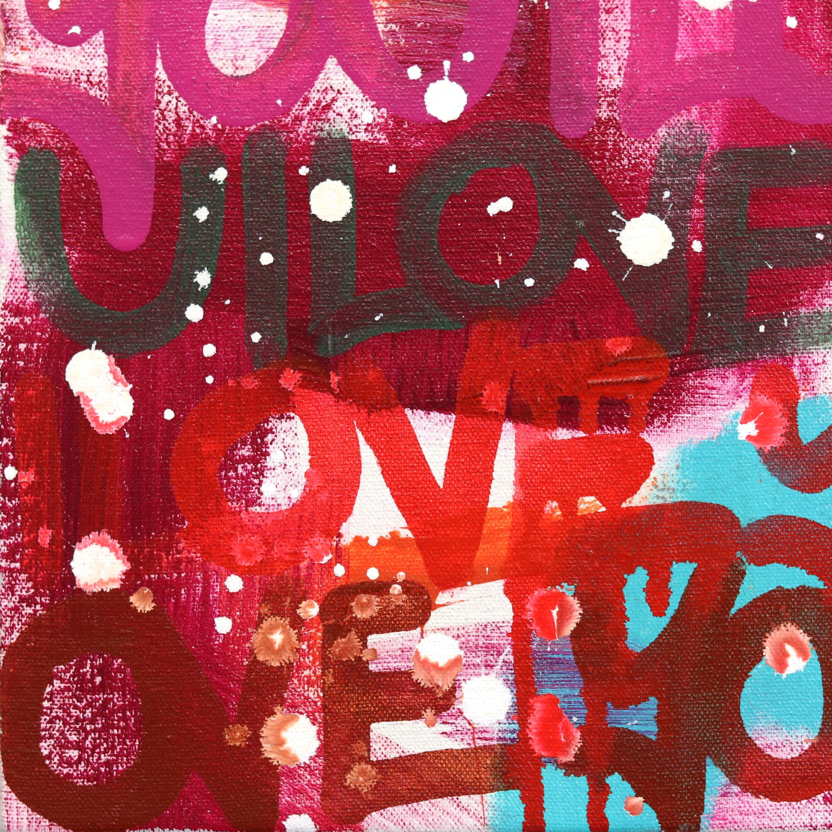 Love Jewel - Original Graffiti Painting on Canvas For Sale 4