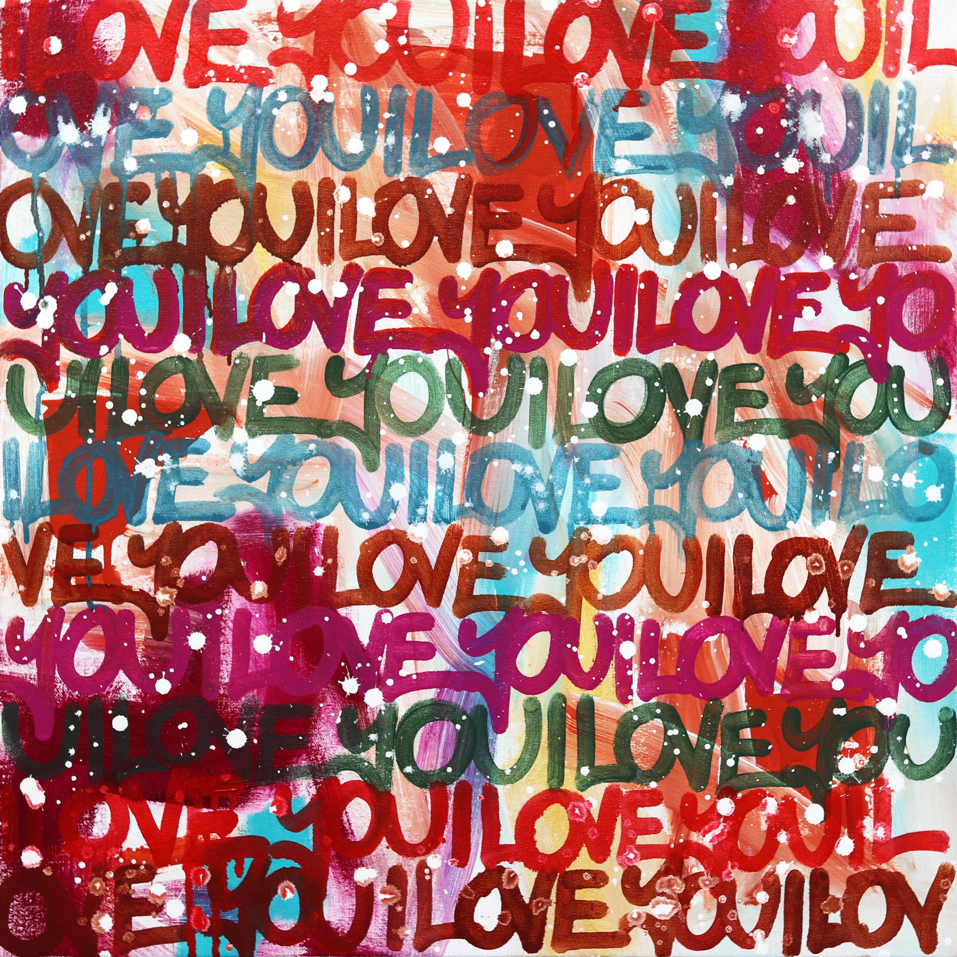 Un bijou d'amour - Peinture originale de graffiti sur toile - Mixed Media Art de Amber Goldhammer