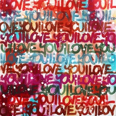 Un bijou d'amour - Peinture originale de graffiti sur toile