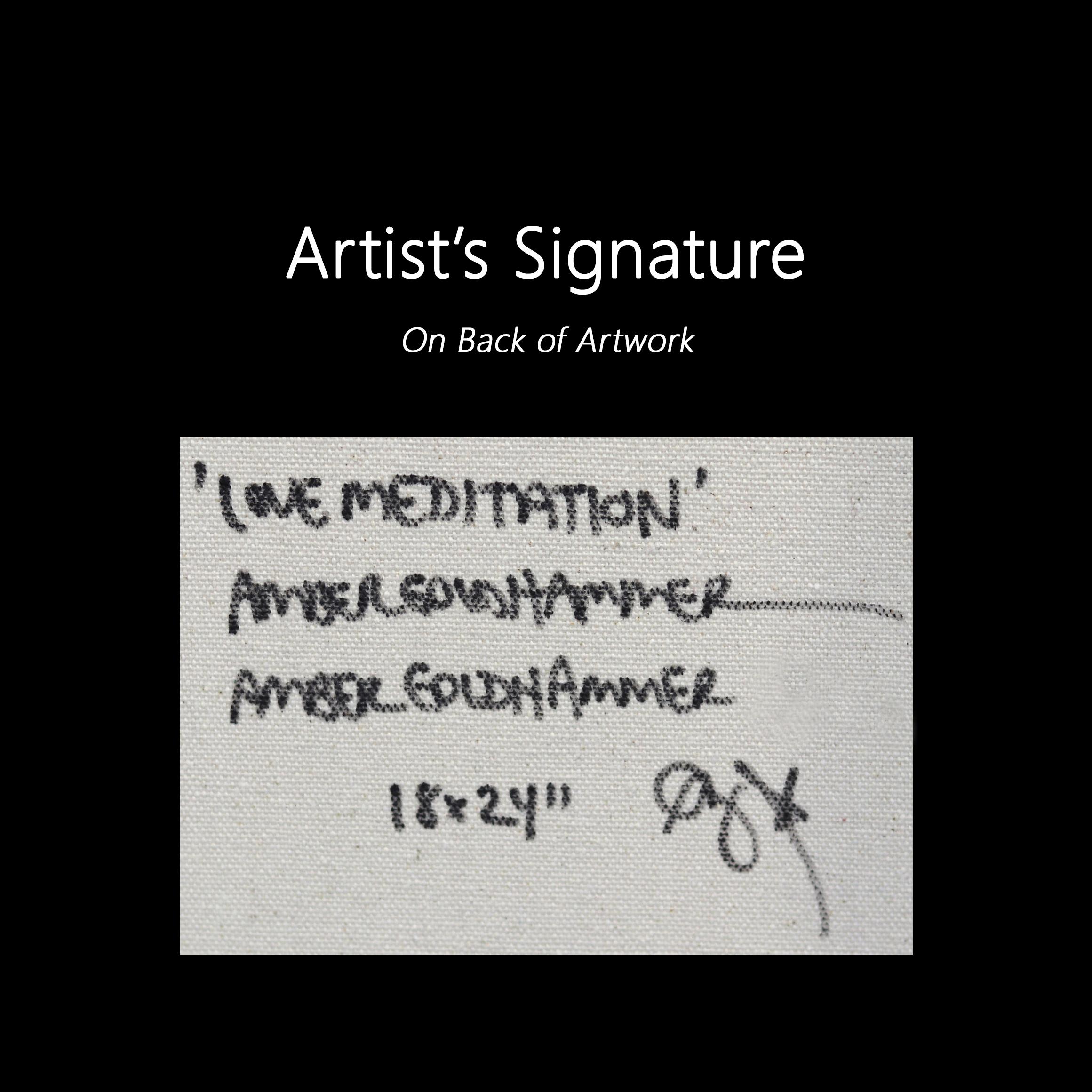 Love Meditation - Original Graffiti Painting on Canvas For Sale 7