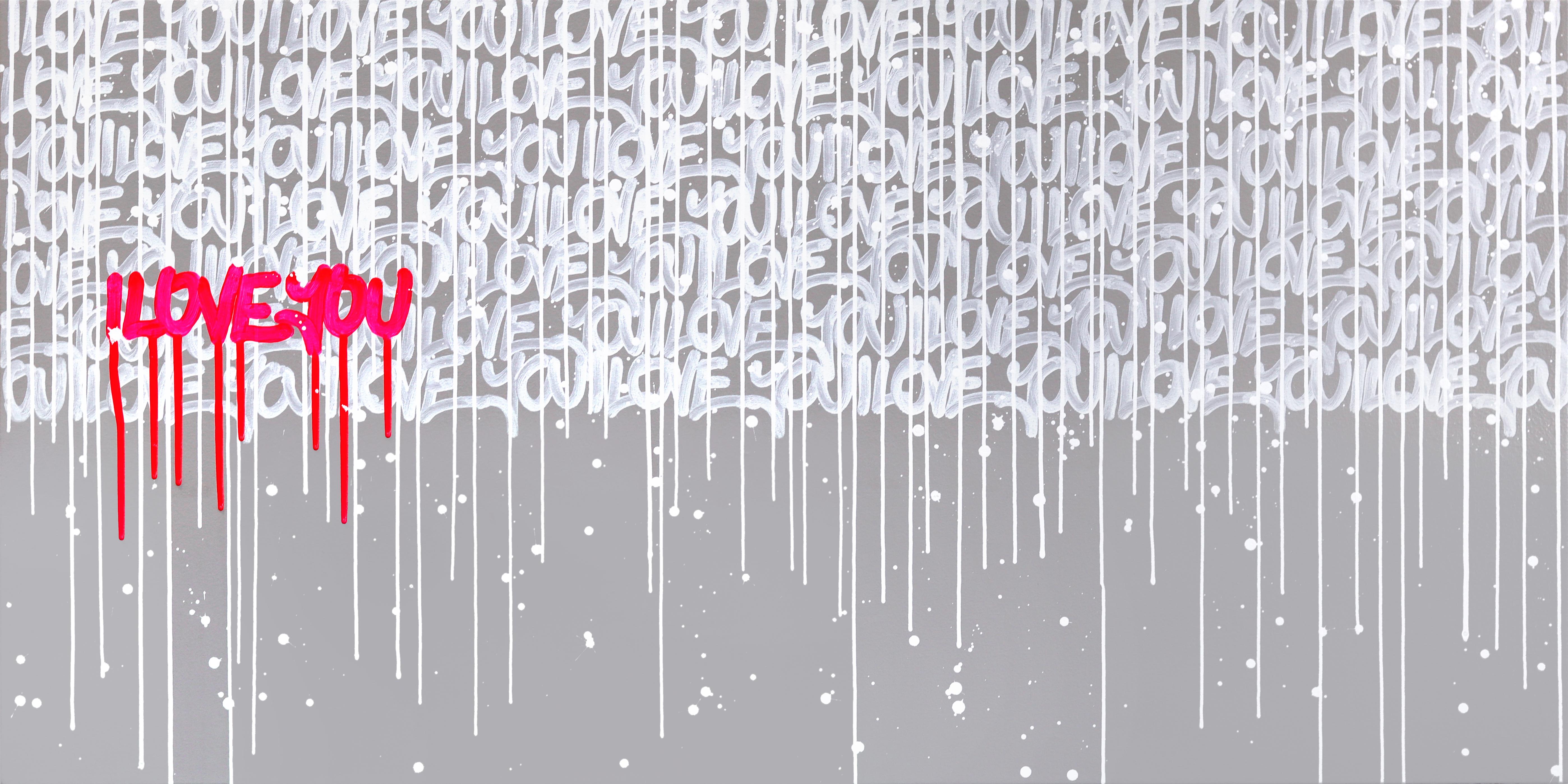 My Heart Lights Up When I'm With You - Abstract Textured Graffiti Inspired Art