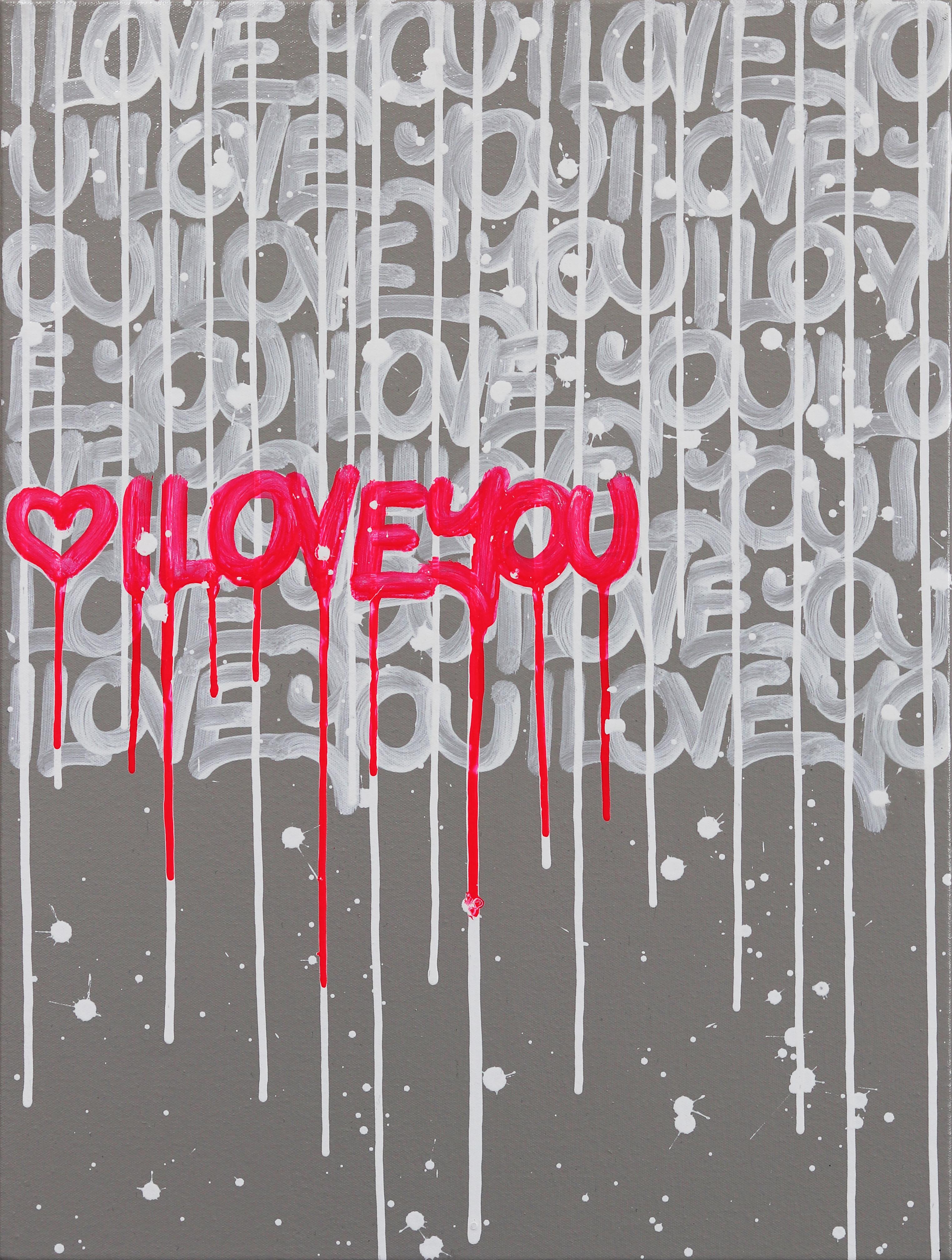 My Love Is Real – Pop-Art-Gemälde – Mixed Media Art von Amber Goldhammer