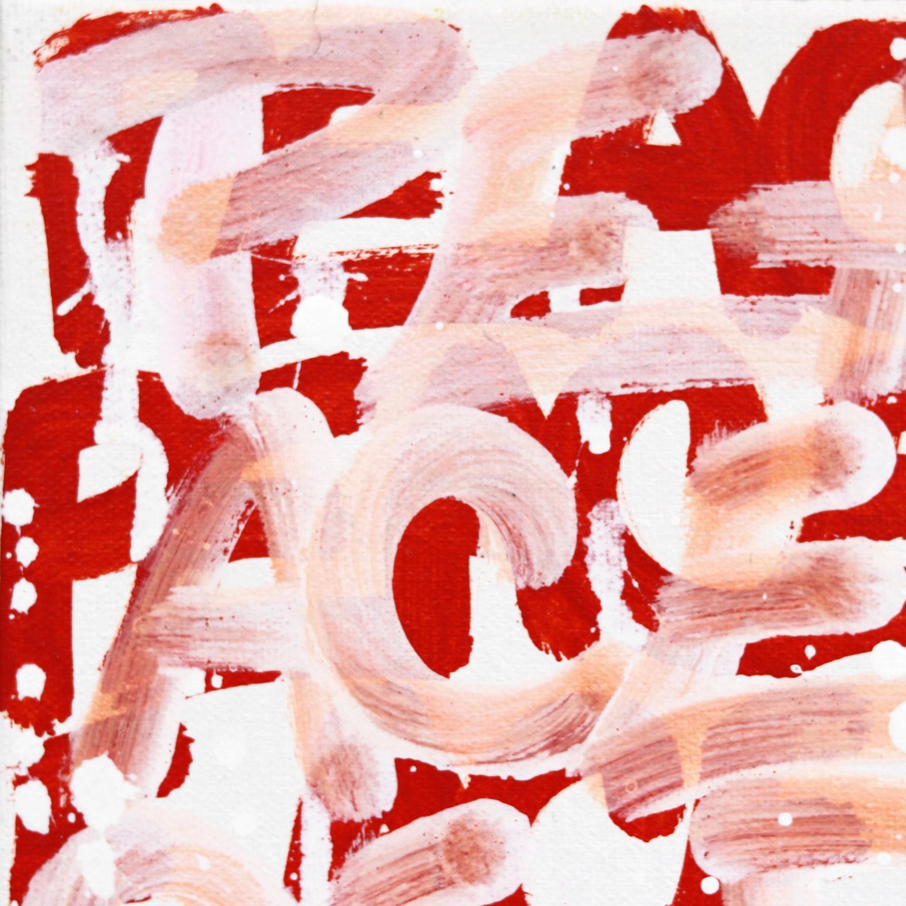 Paz Pop - Pintura Graffiti Romántica Arte Callejero Palabras Positivas Abstracto - Painting Arte callejero de Amber Goldhammer