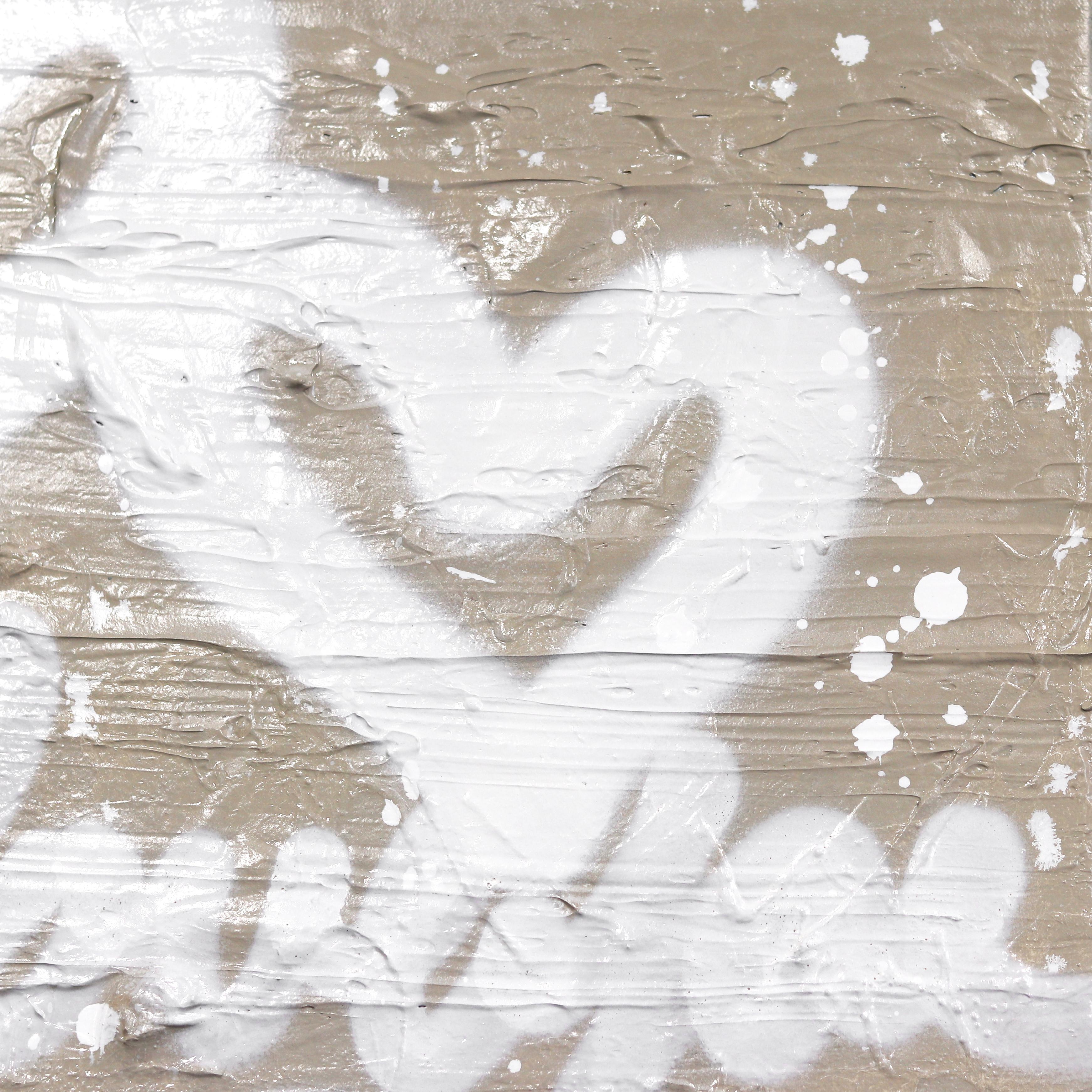Peace Seeker - Original Love Graffiti Painting on Canvas For Sale 2
