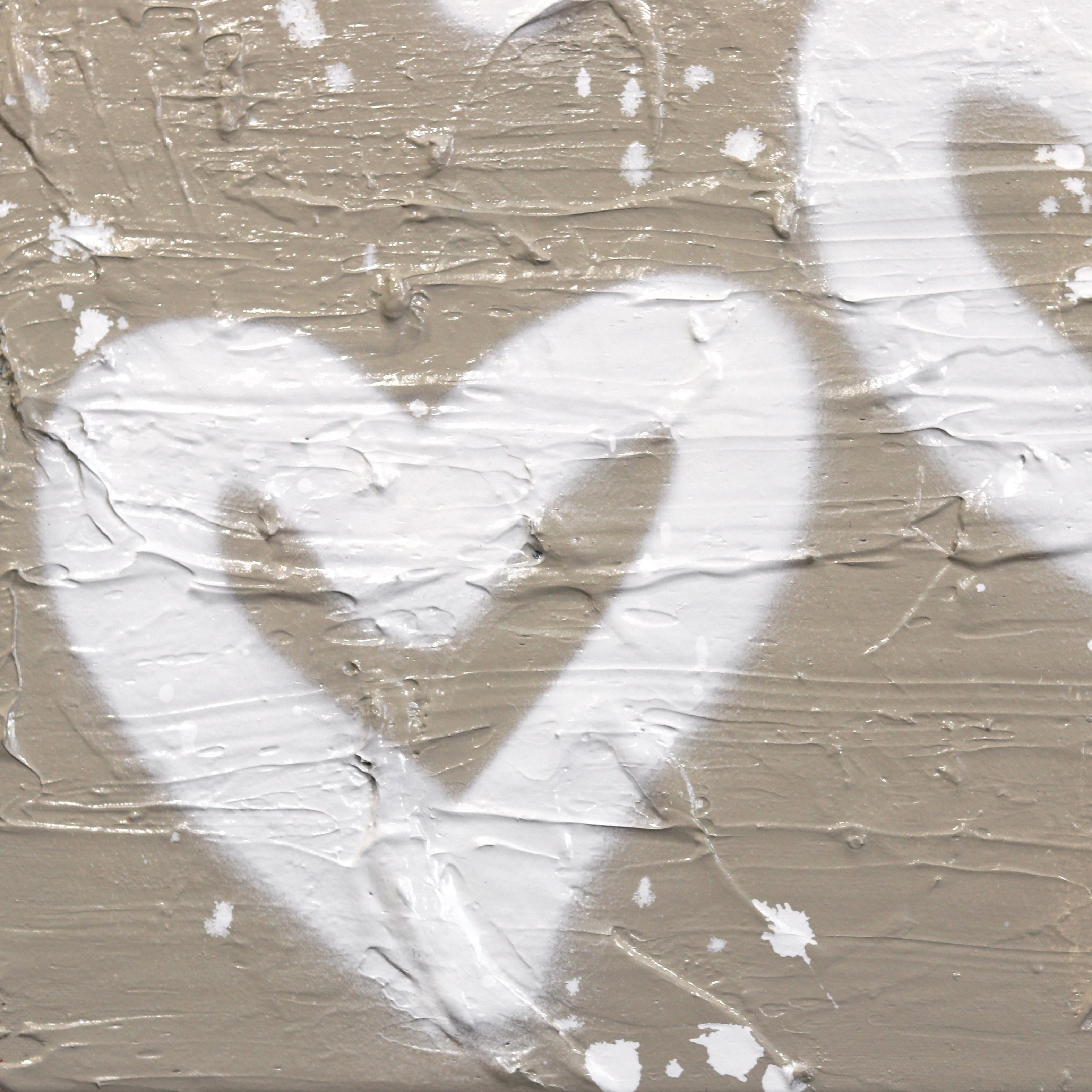 Peace Seeker - Original Love Graffiti Painting on Canvas For Sale 4