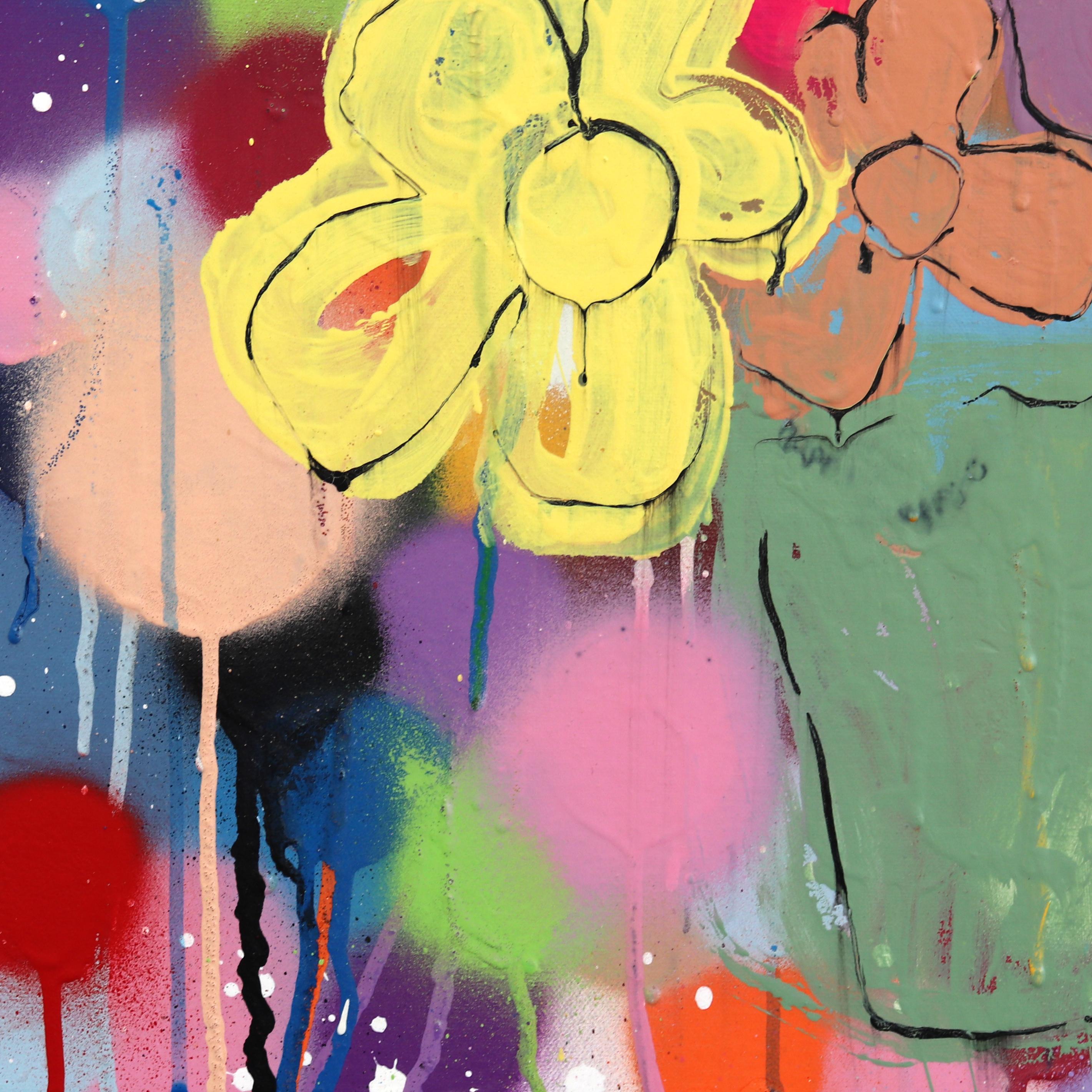 La artista de Los Ángeles Amber Goldhammer pinta dramáticas composiciones abstractas en acrílico sobre lienzo con enérgicas pinceladas. Goldhammer utiliza sus pinturas contemporáneas para expresar emociones similares a la poesía silenciosa,