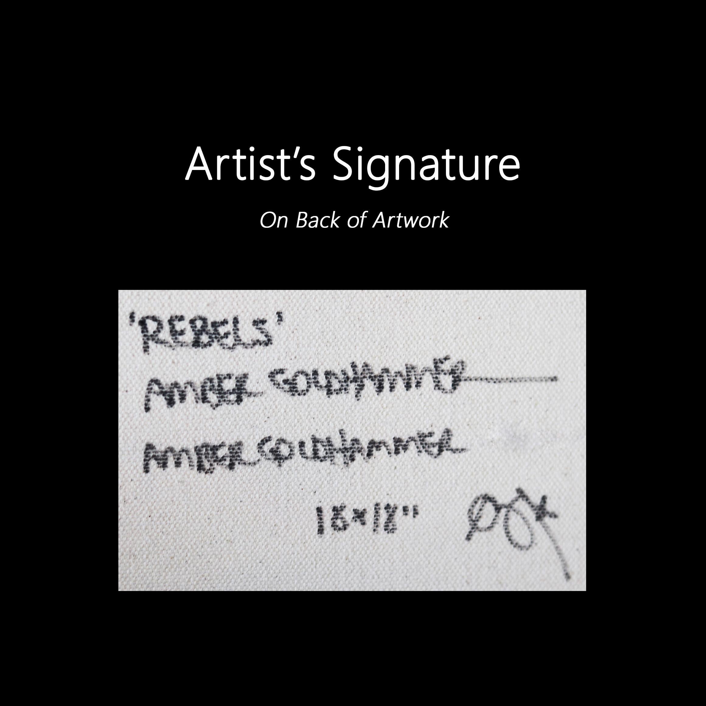Rebels - Original Graffiti Inspired Painting on Canvas For Sale 7