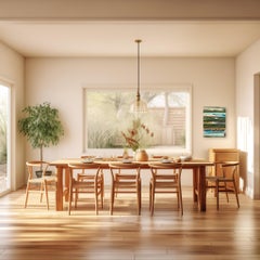 Set Sail - Pittura originale astratta di paesaggio a strati con strisce verdi colorate