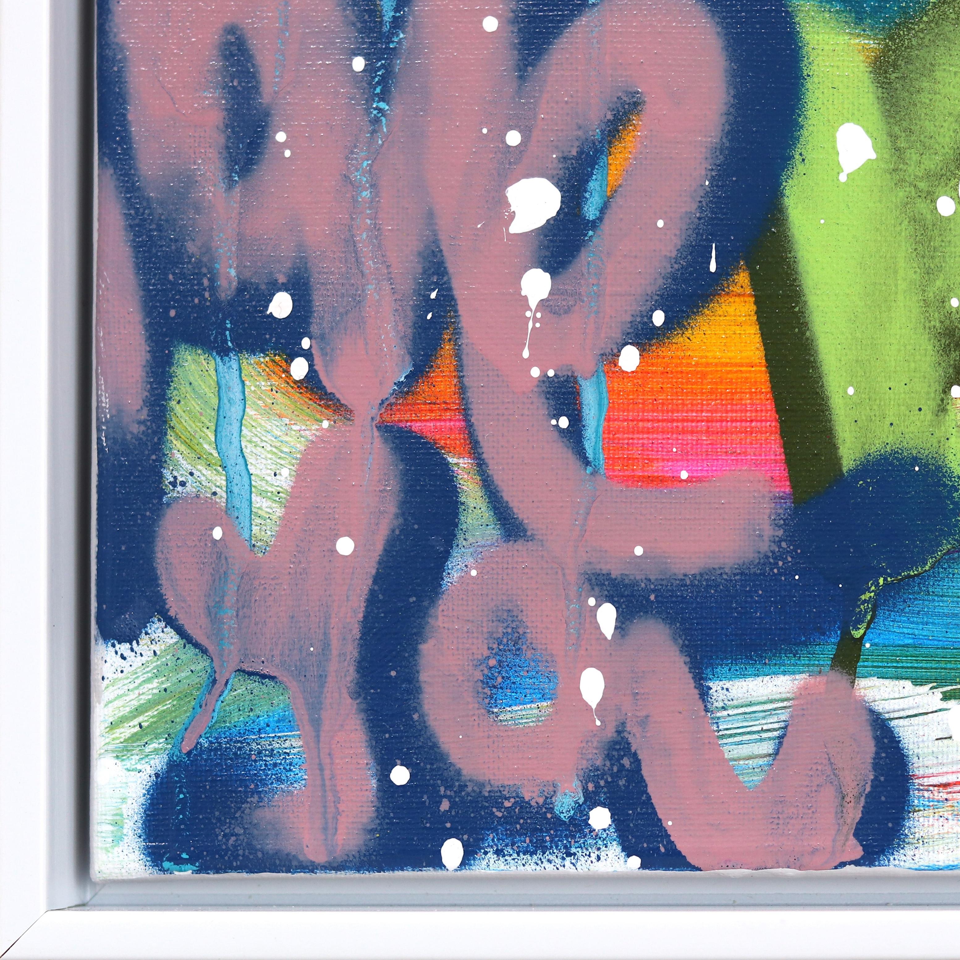 Street Love – gerahmtes, farbenfrohes Street Art-Gemälde im Angebot 4