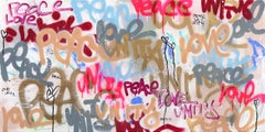 "The Girl Wants Peace" - Original Colorful Street Art by Amber Goldhammer