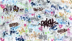Wild Daisy - Large Original Graffiti Layered Artwork