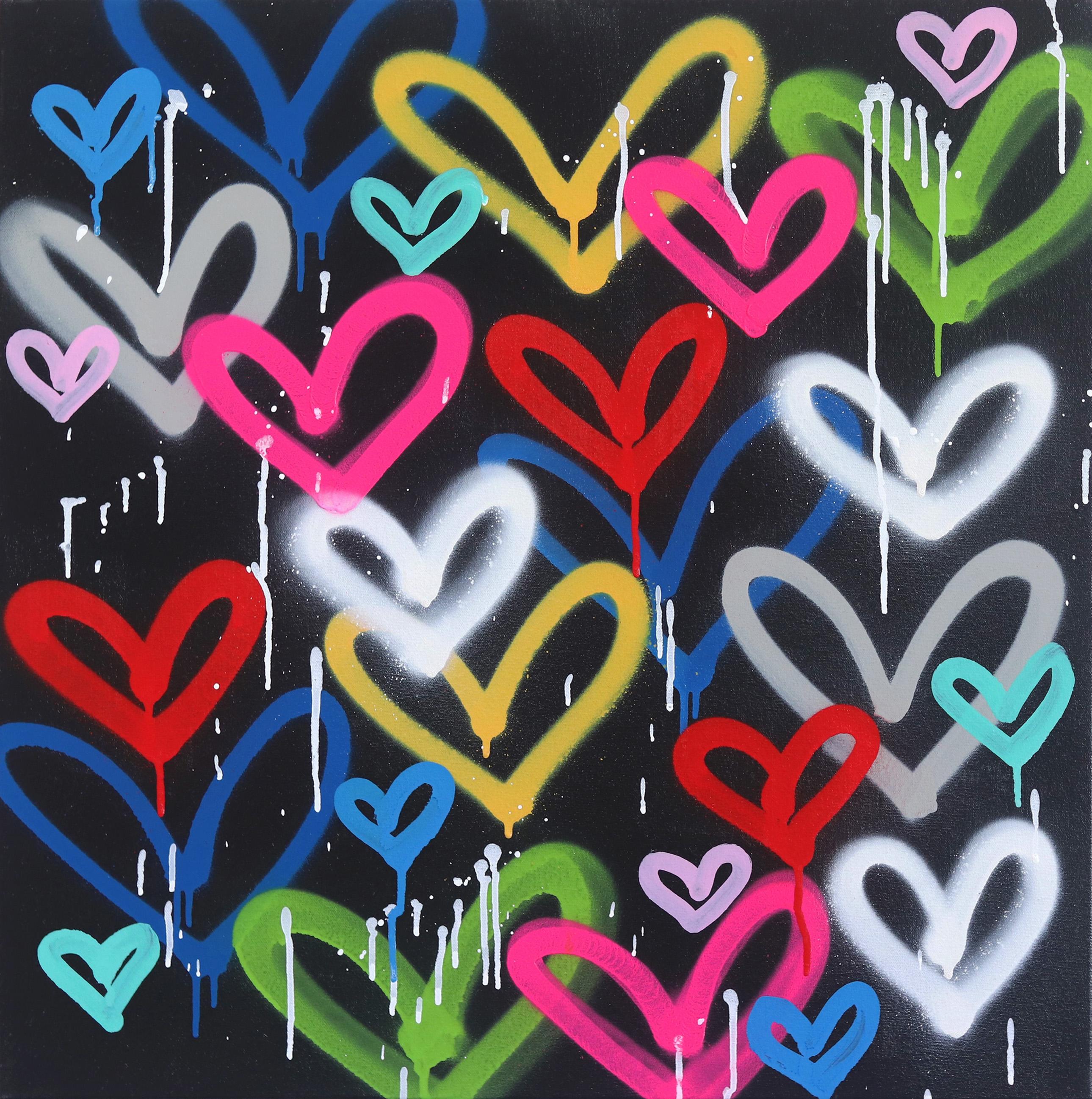 Witty Hearts - Mixed Media Art by Amber Goldhammer