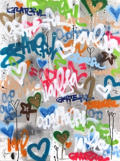 A Day at the Pier - Abstract Textured Colorful Expressive Graffiti Pop Artwork