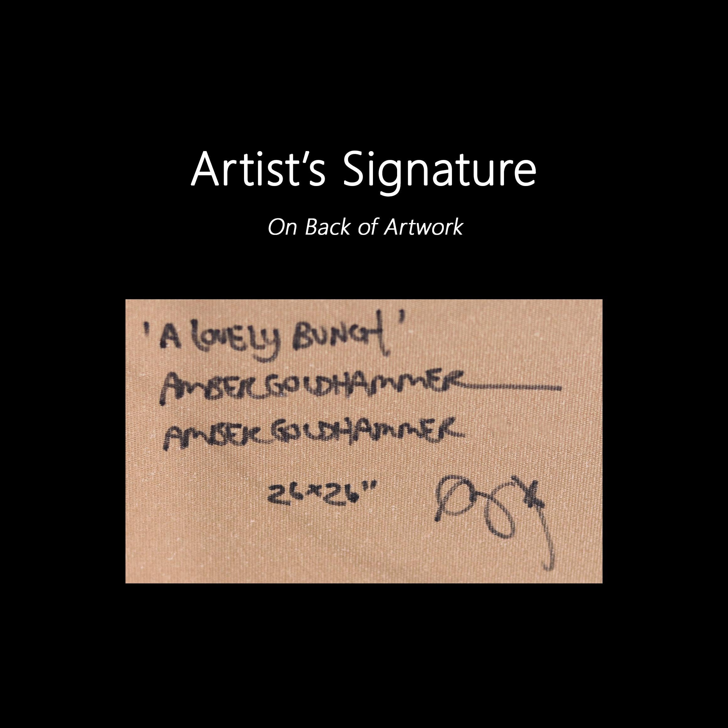 A Lovely Bunch- Abstrakt Fröhlich Bunt Floral Graffiti Gemischte Medien Pop Kunstwerk im Angebot 4