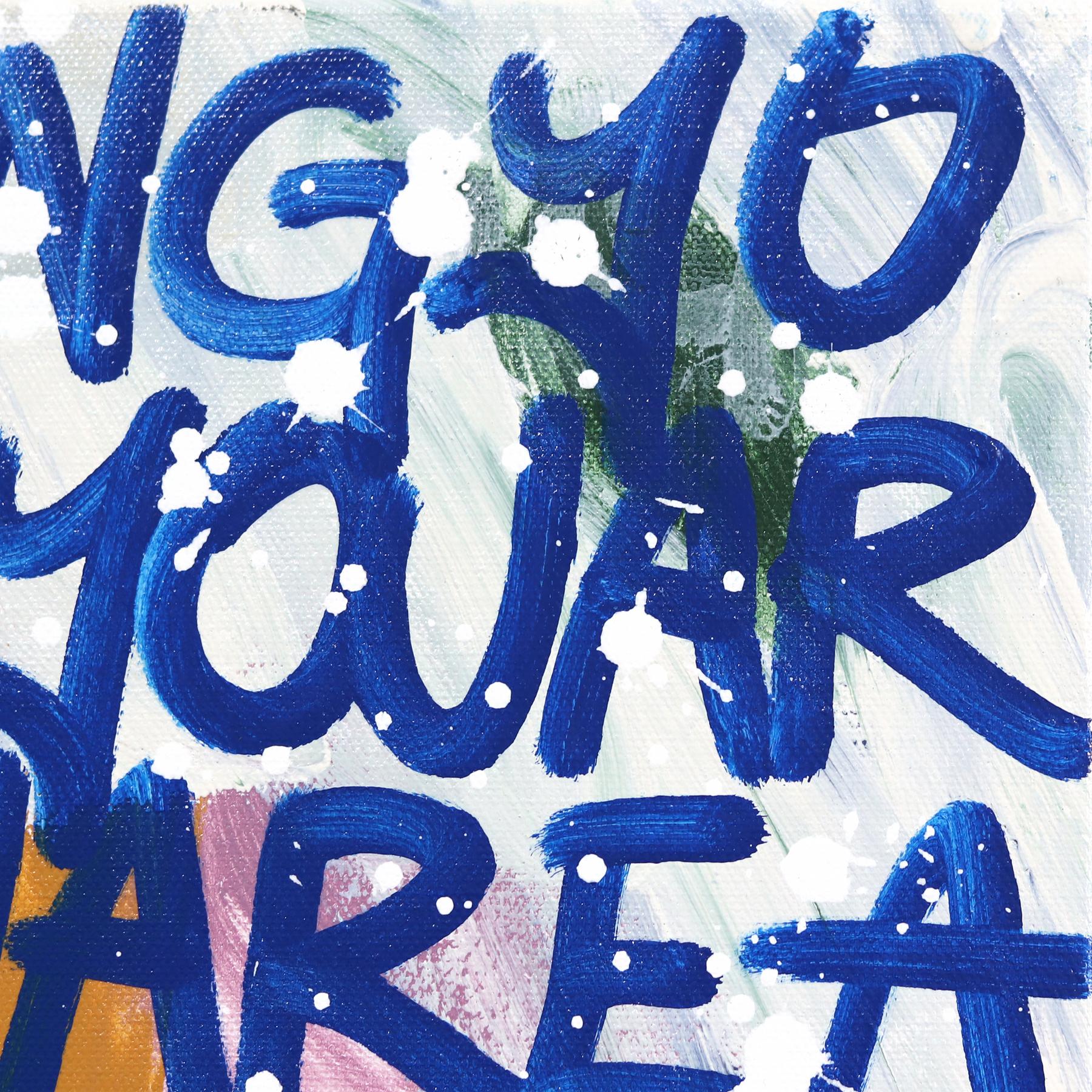 Amazing - Original Blue Abstract Street Art Painting (peinture de rue abstraite bleue) en vente 2