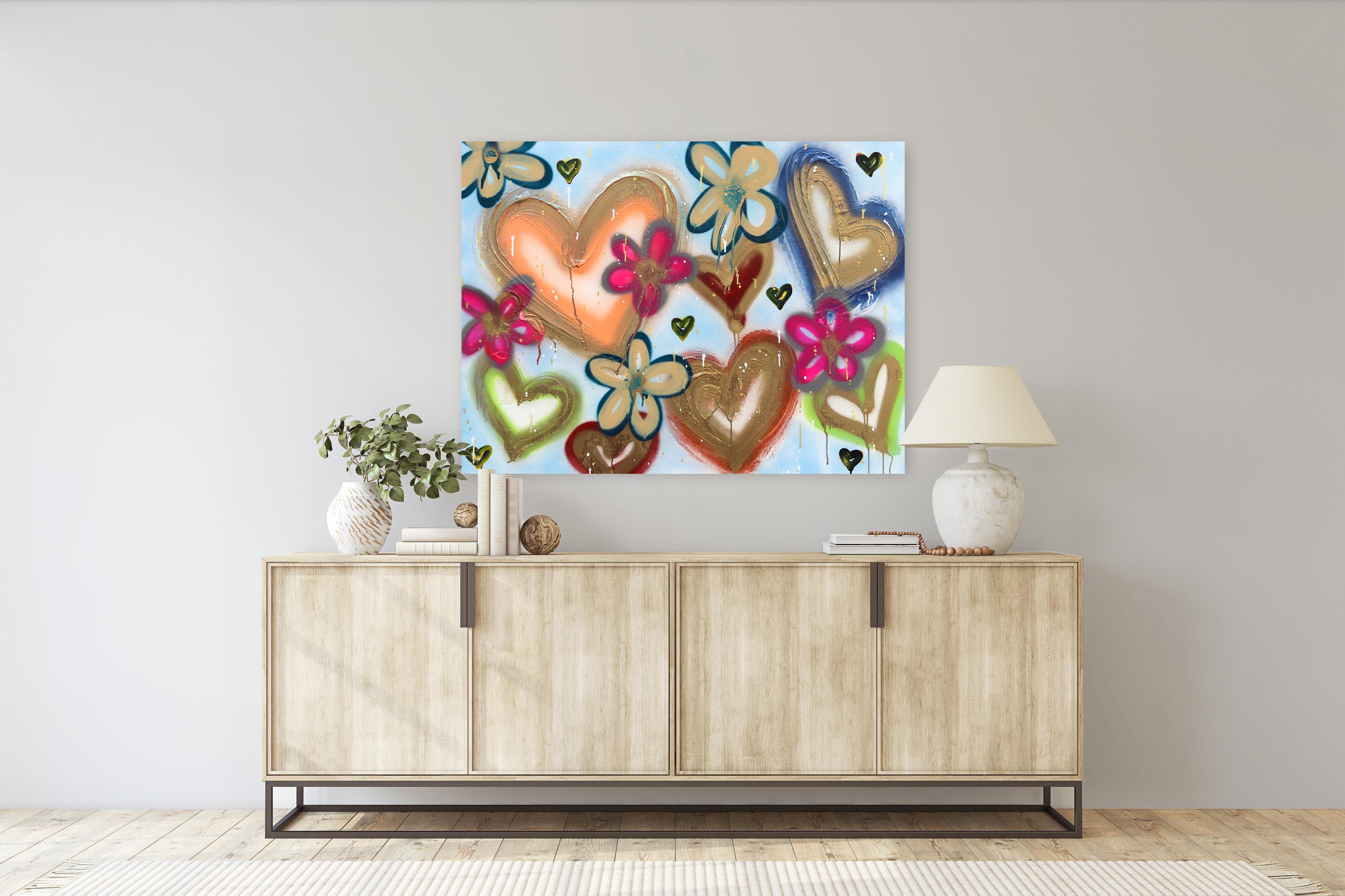 Blossoming Young Love - Painting by Amber Goldhammer