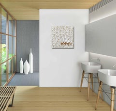 Calm Mood #2 - Abstract 'I LOVE YOU' Graffiti Mixed Media Painting on Canvas