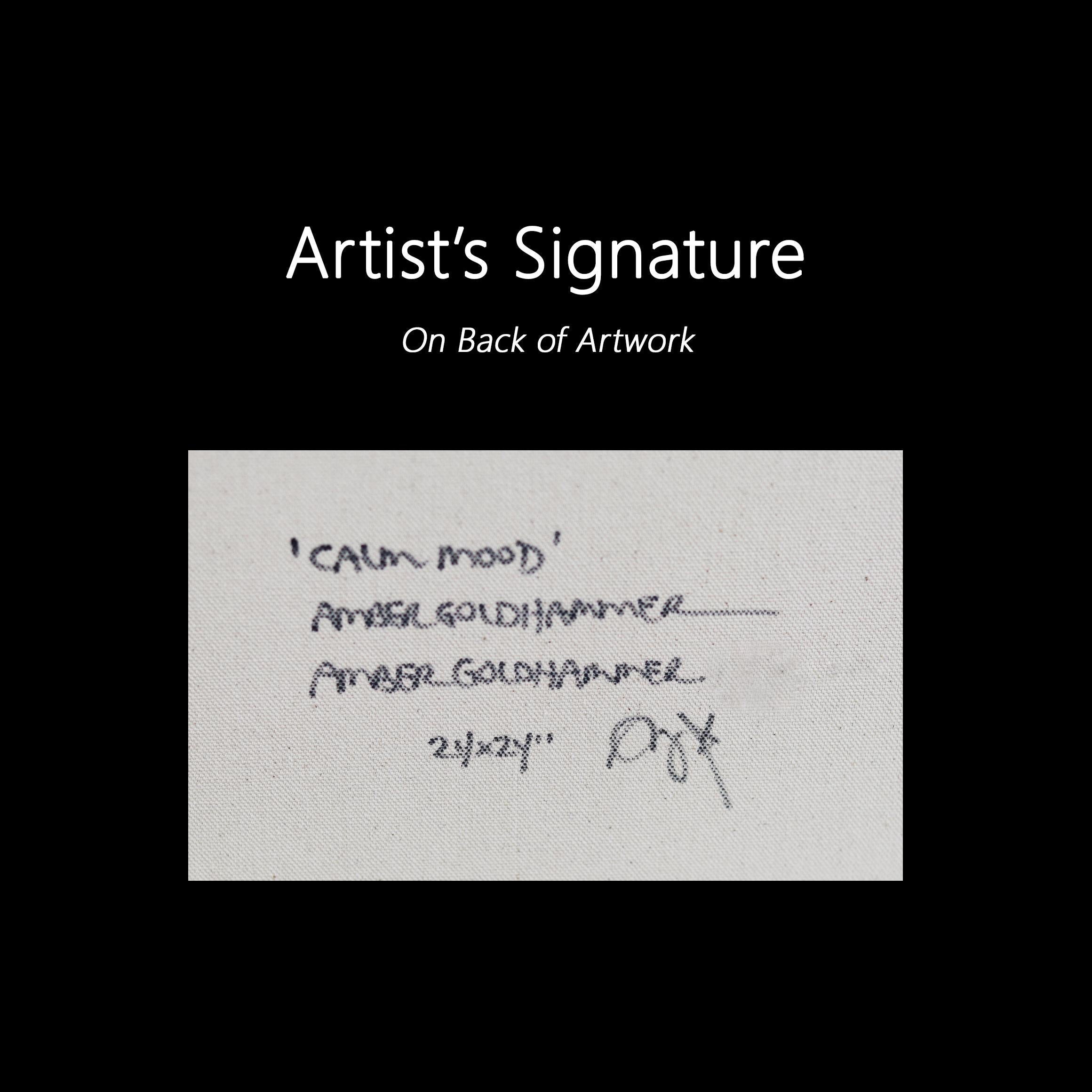 Calm Mood #2 - Abstraktes 'I LOVE YOU' Graffiti-Mischtechnik-Gemälde auf Leinwand im Angebot 4