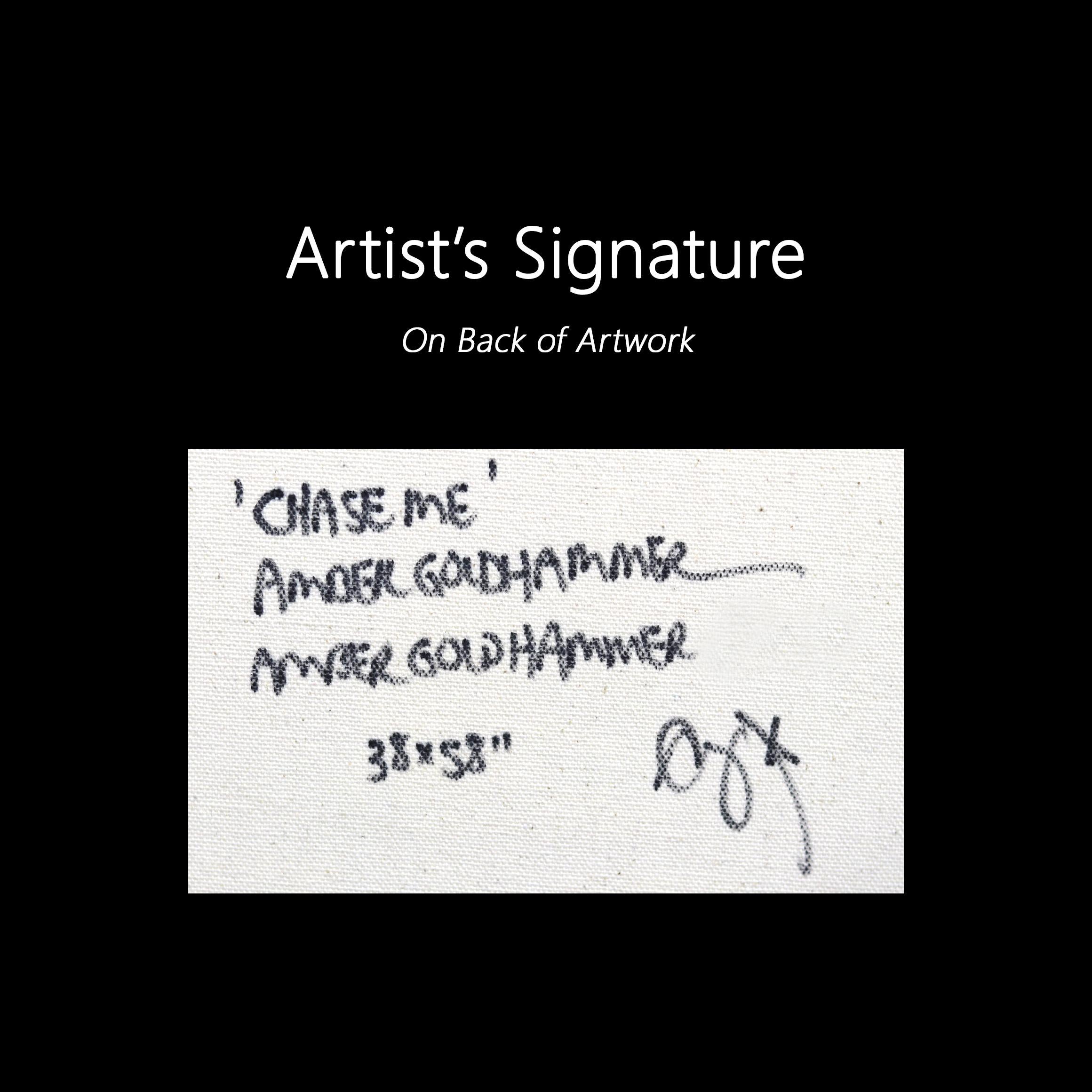 Chase Me - Opera d'arte astratta originale colorata di ispirazione retrò in vendita 4