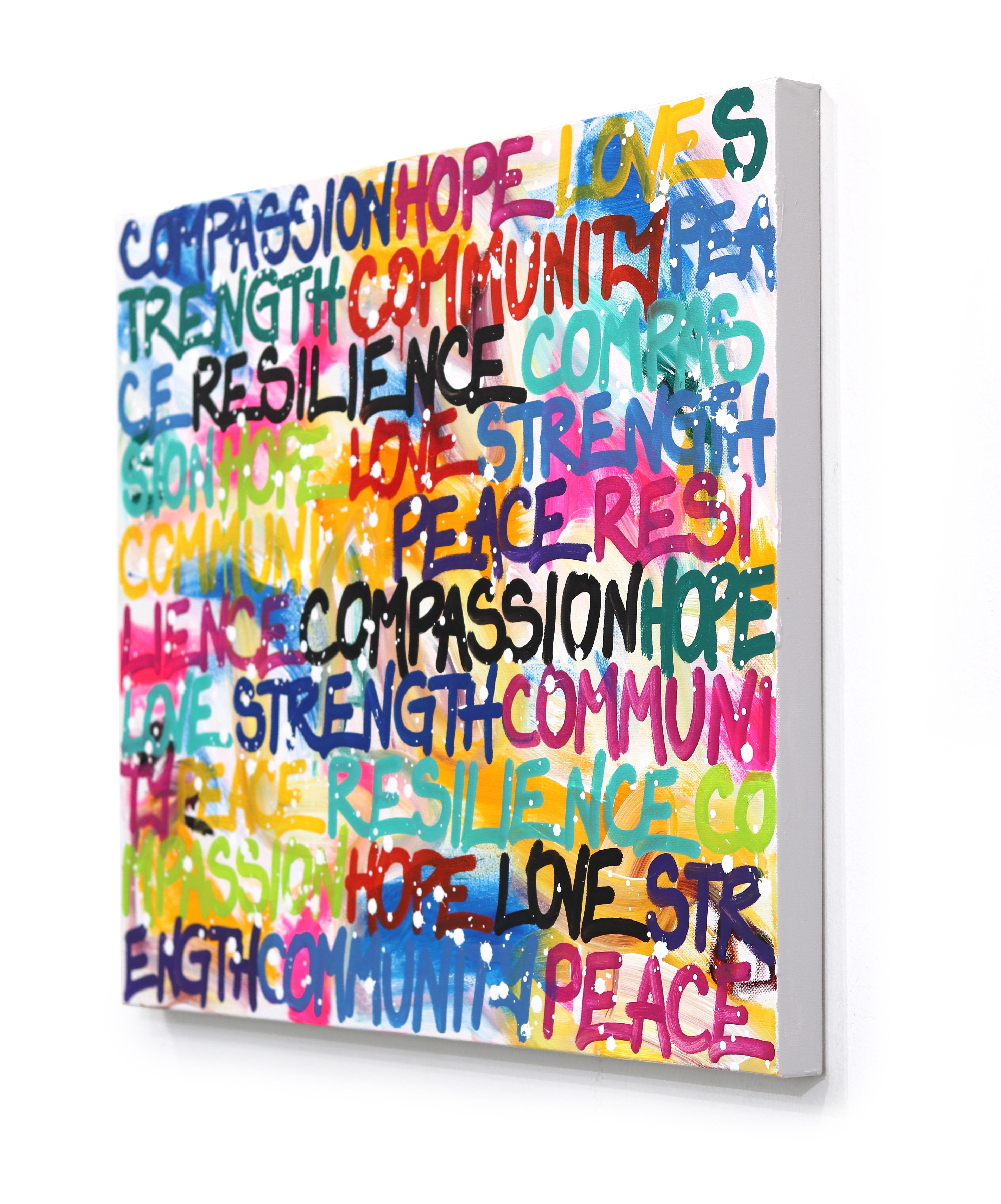Forza della comunità - Pittura astratta colorata originale di Street Art in vendita 1