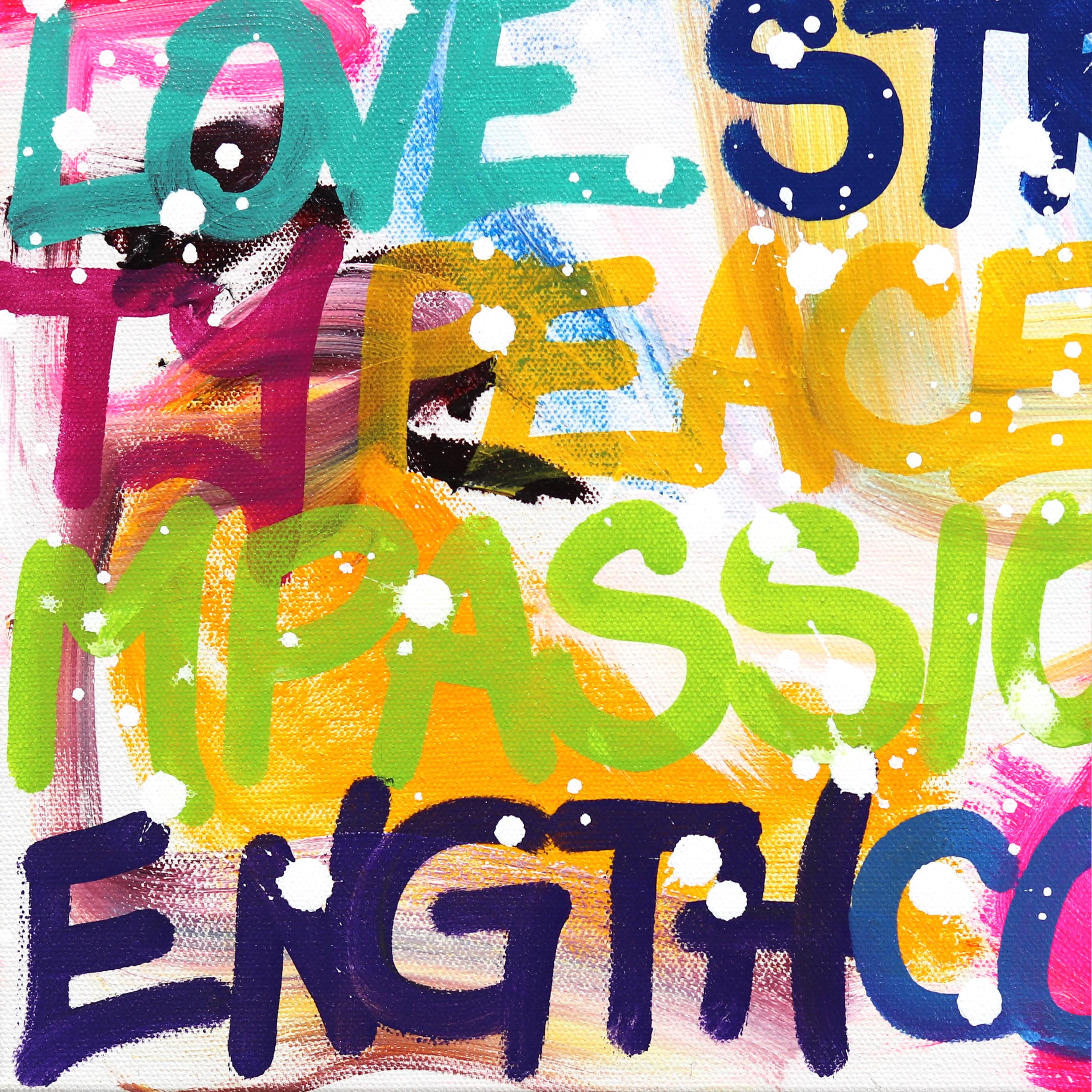 Forza della comunità - Pittura astratta colorata originale di Street Art in vendita 5