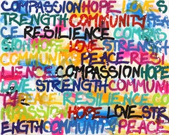 Community Strength - Original Colorful Abstract Street Art Painting