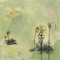 Cycle de la vie - Abstrait Paysage Greene 
Greene Peinture technique mixte sur toile