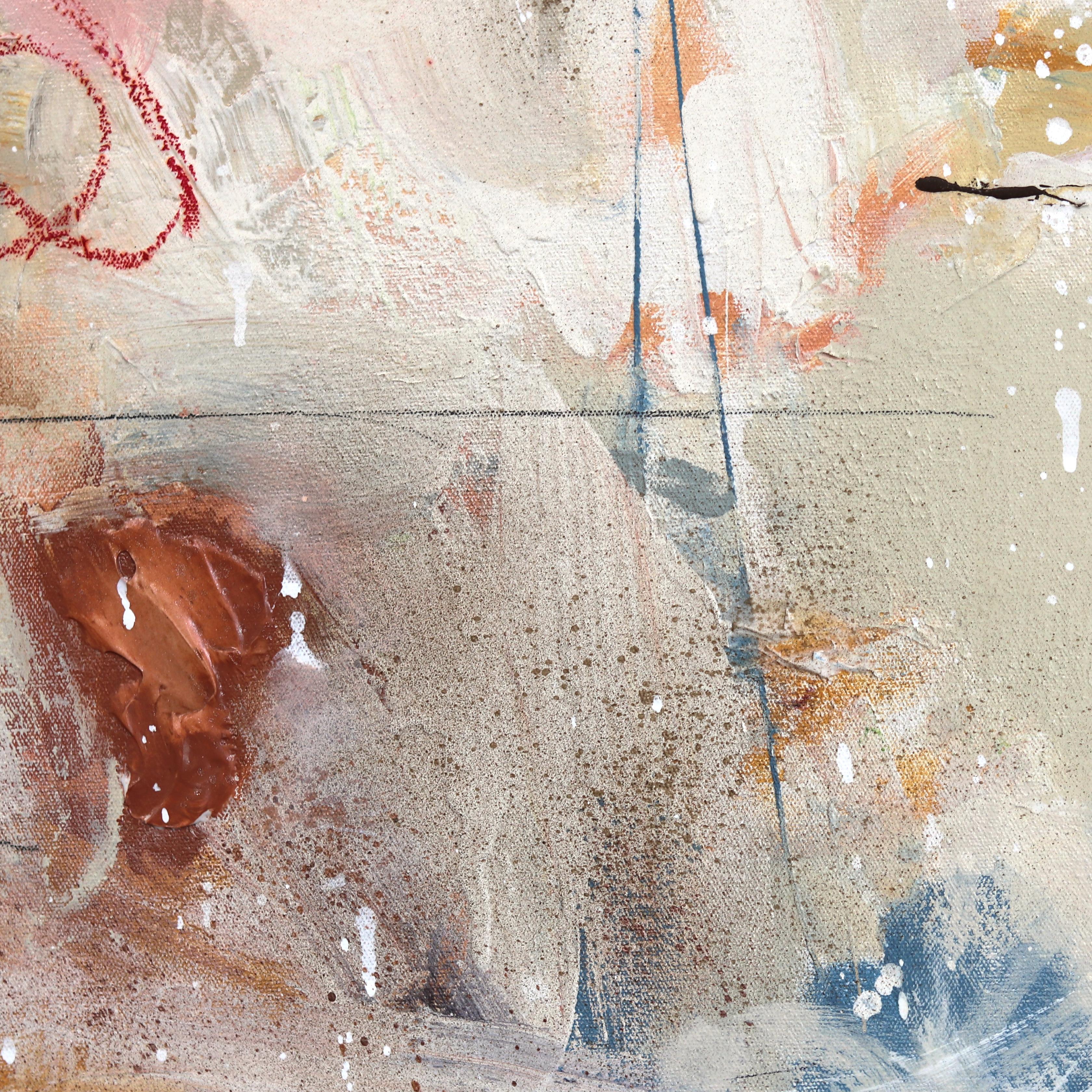 Fai la torsione  - Pittura astratta originale su tela con texture gestuale morbida - Painting Astratto di Amber Goldhammer